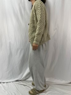 画像3: 【SALE】 ハンドメイド ウールアランニットカーディガン (3)