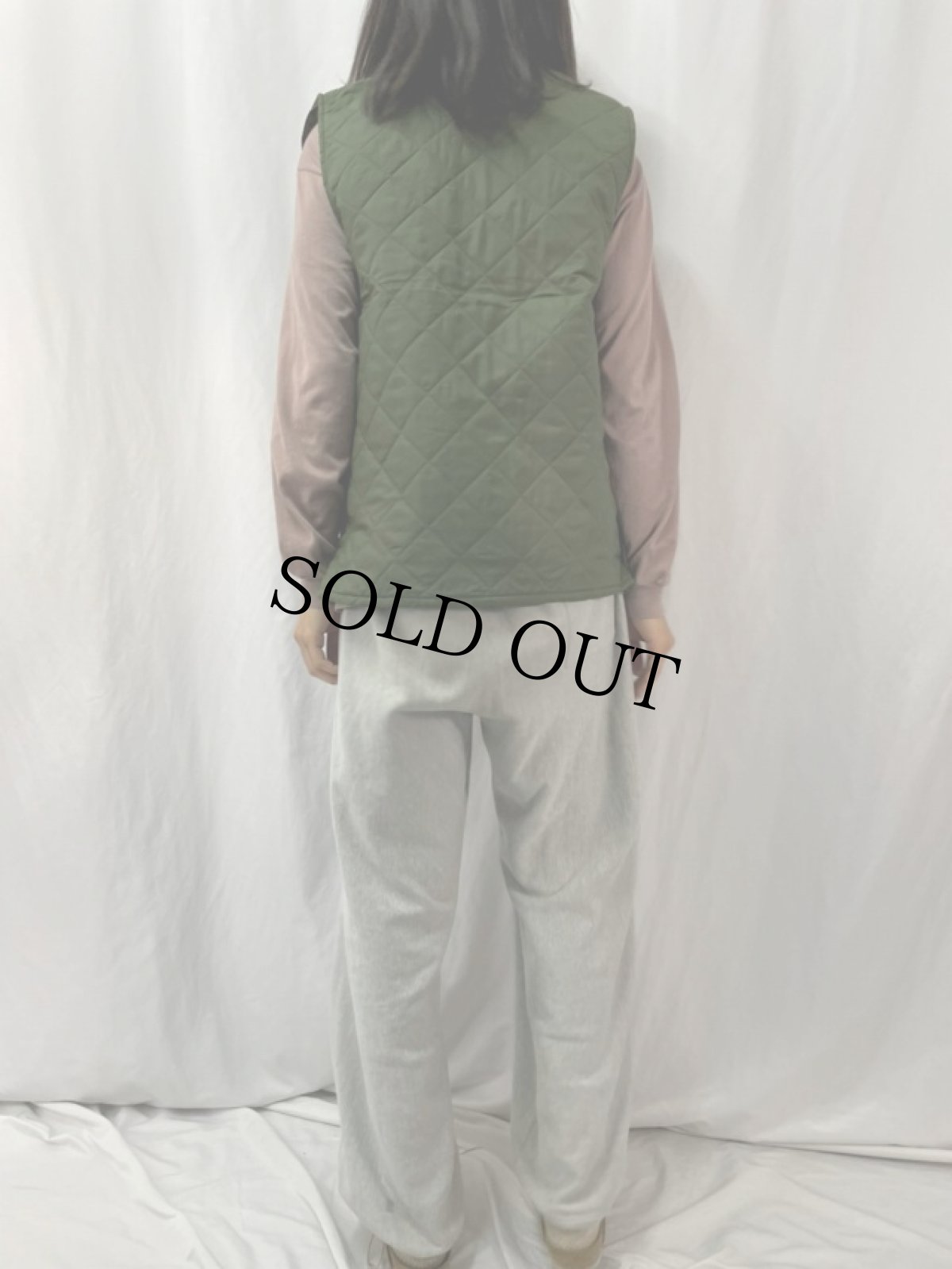 画像4: コーデュロイ切り替え キルティングベスト M (4)