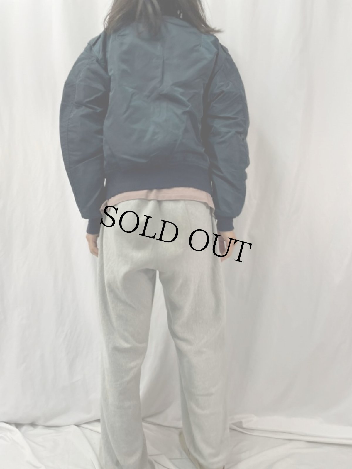 画像5: 民間品 ALPHA INDUSTRIES,INC. MA-1 フライトジャケット NAVY LARGE (5)