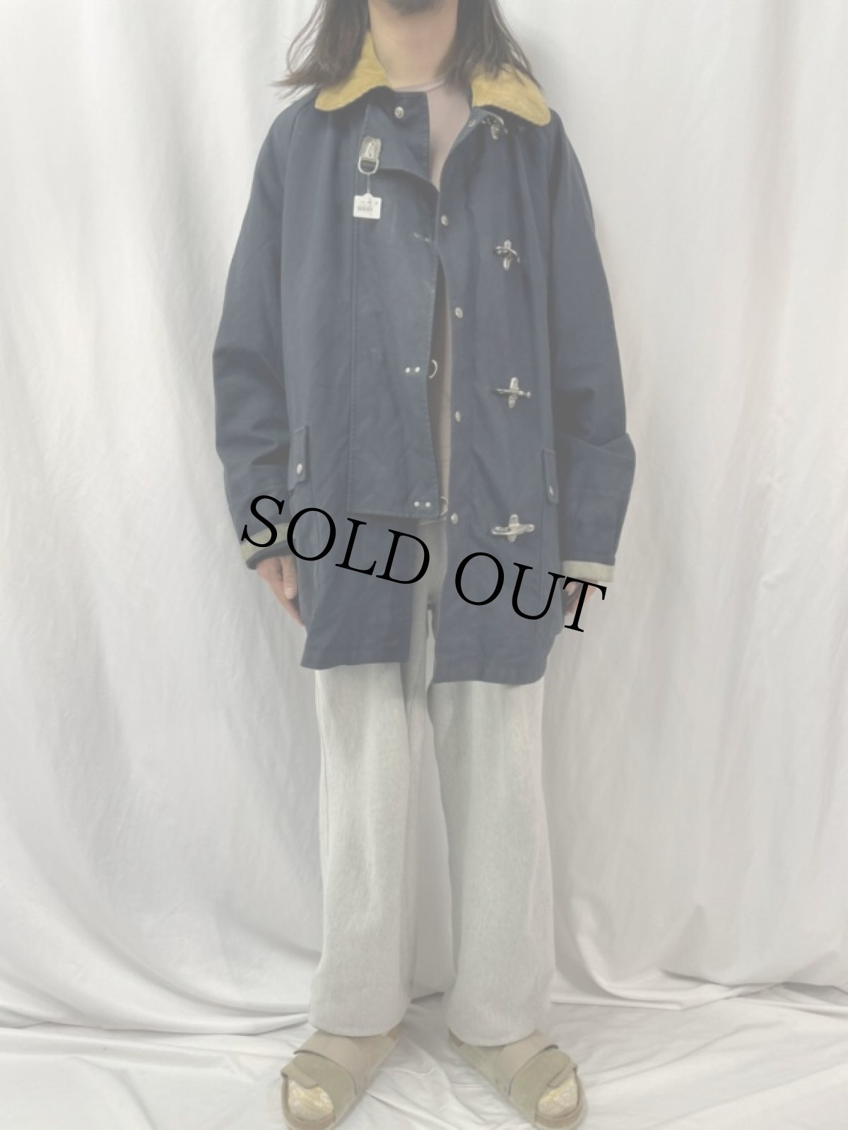 画像2: 70〜80's Aquascutum ITALY製 ファイヤーマンジャケット NAVY XL (2)