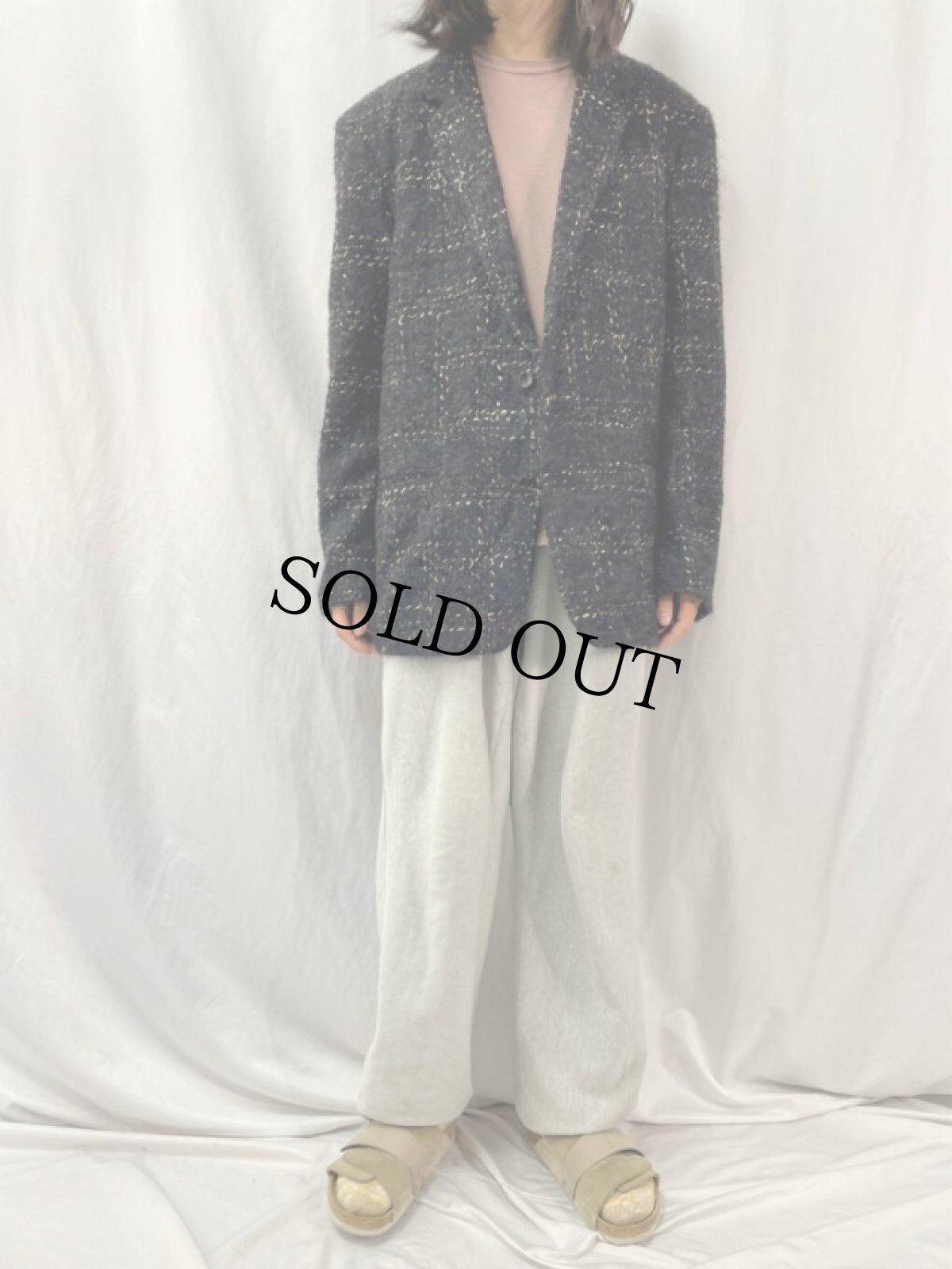 画像2: ROSS GRAISON チェック柄織り テーラードジャケット (2)