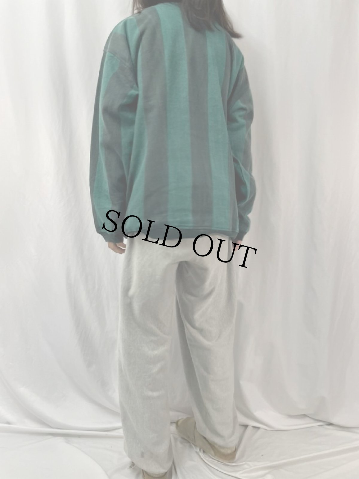 画像4: 90's SATURDAYS USA製 ストライプ柄 スウェット L (4)