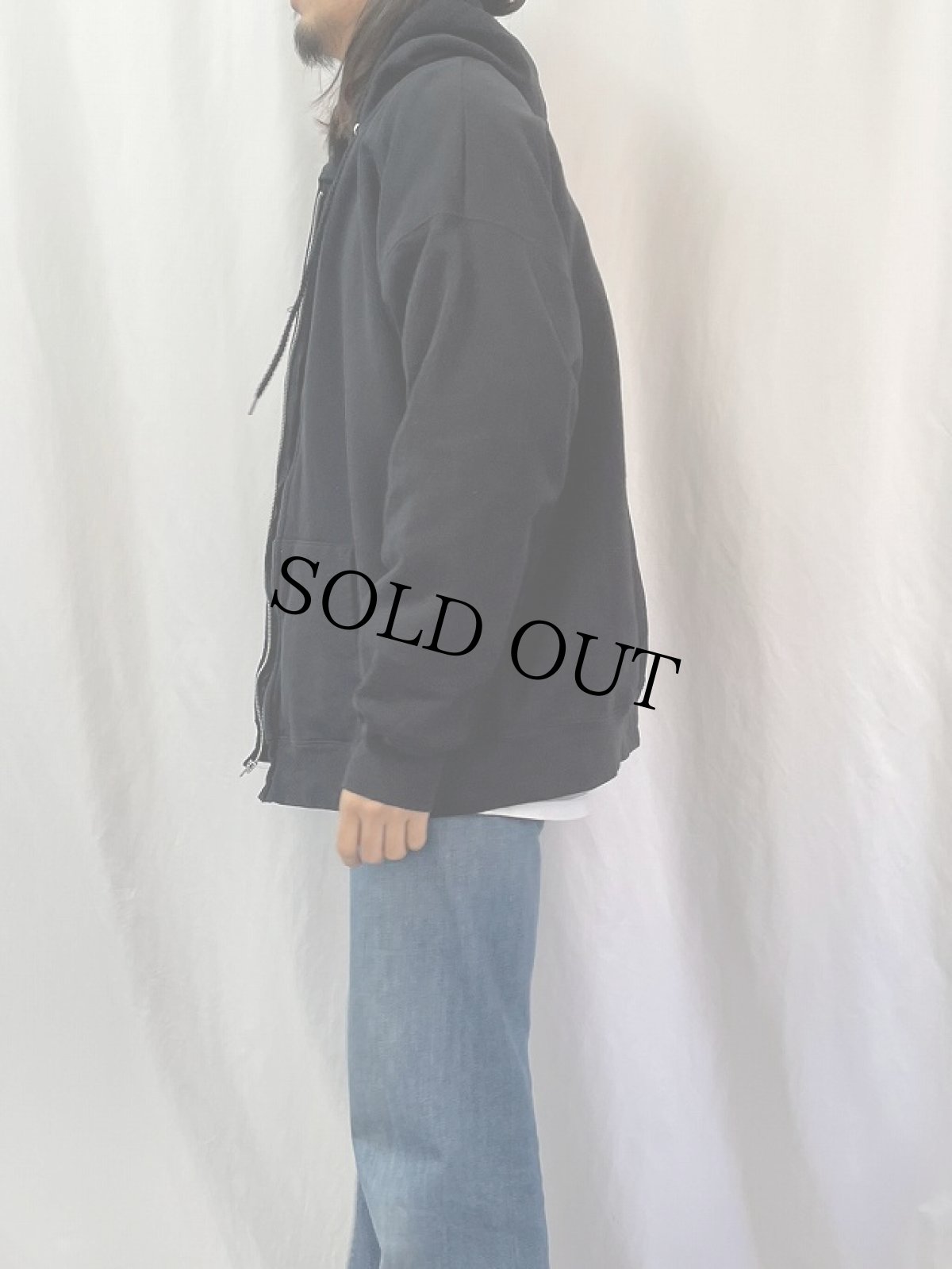 画像3: "NIGHT OF THE HANDHUNDS" イラストプリント フルジップパーカー XL (3)