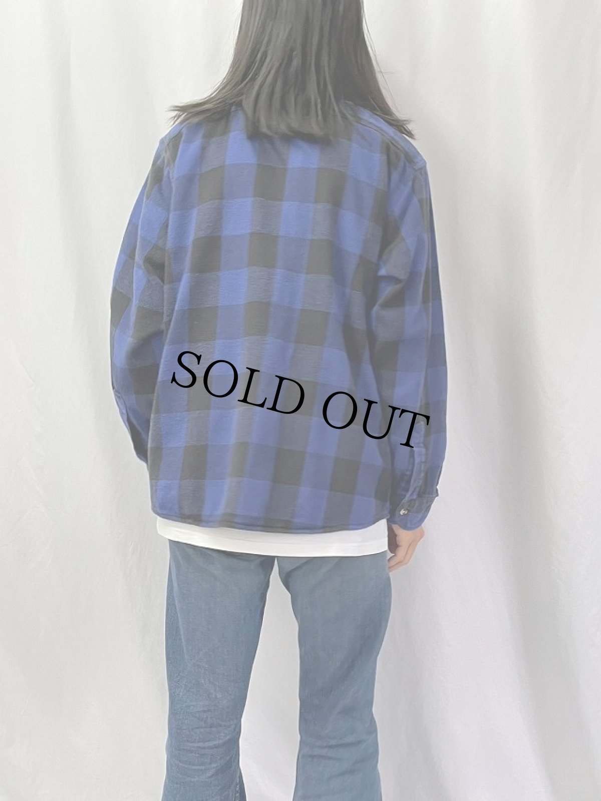 画像4: 90's FIVE BROTHER チェック柄 ヘビーネルシャツ XL (4)