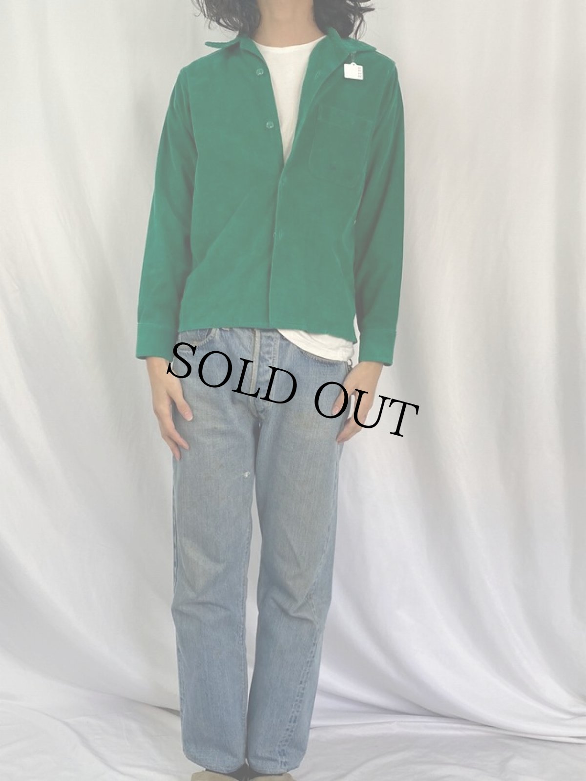 画像2: 60's SPIEGEL オープンカラー コーデュロイシャツ (2)