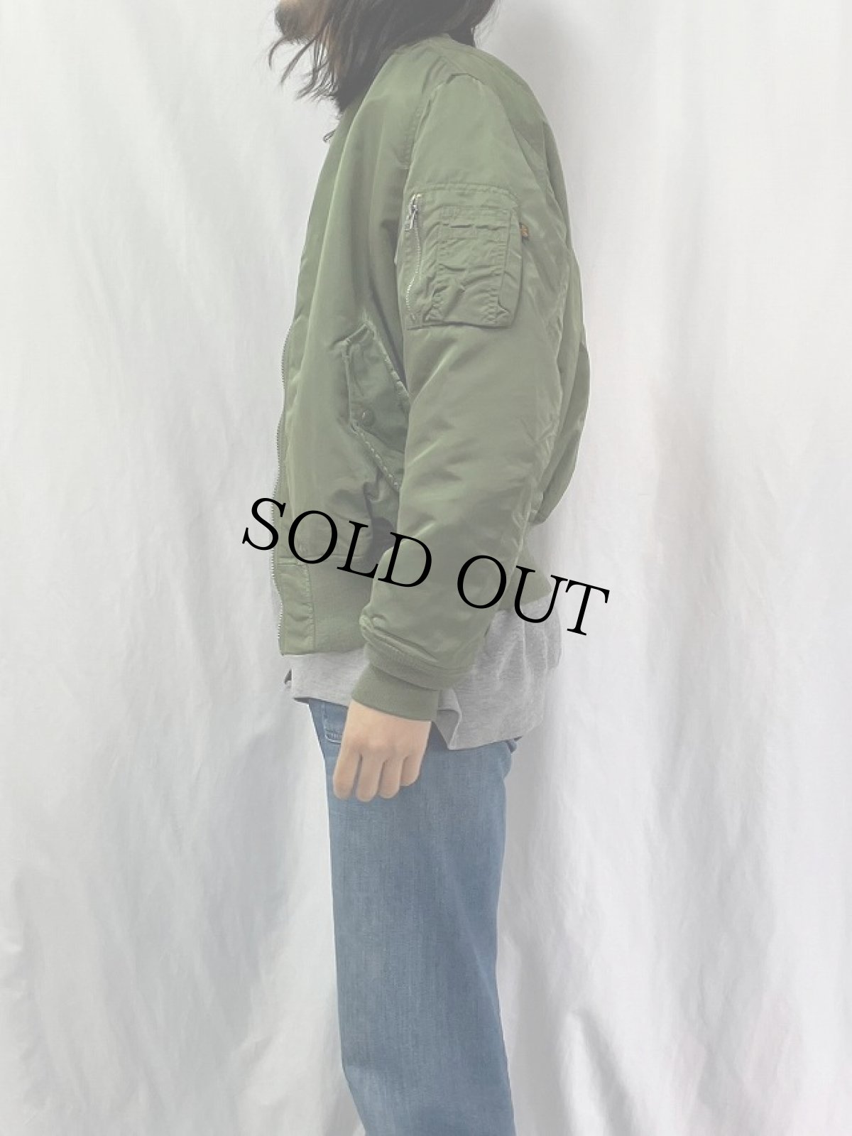 画像4: 民間品 ALPHA INDUSTRIES,INC. MA-1 フライトジャケット MEDIUM (4)