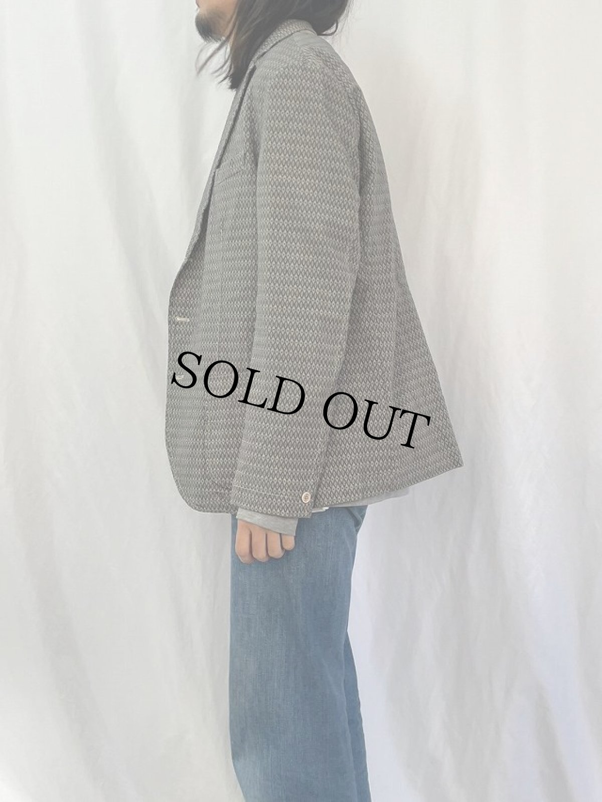 画像3: ITALY製 総柄 コットンテーラードジャケット (3)