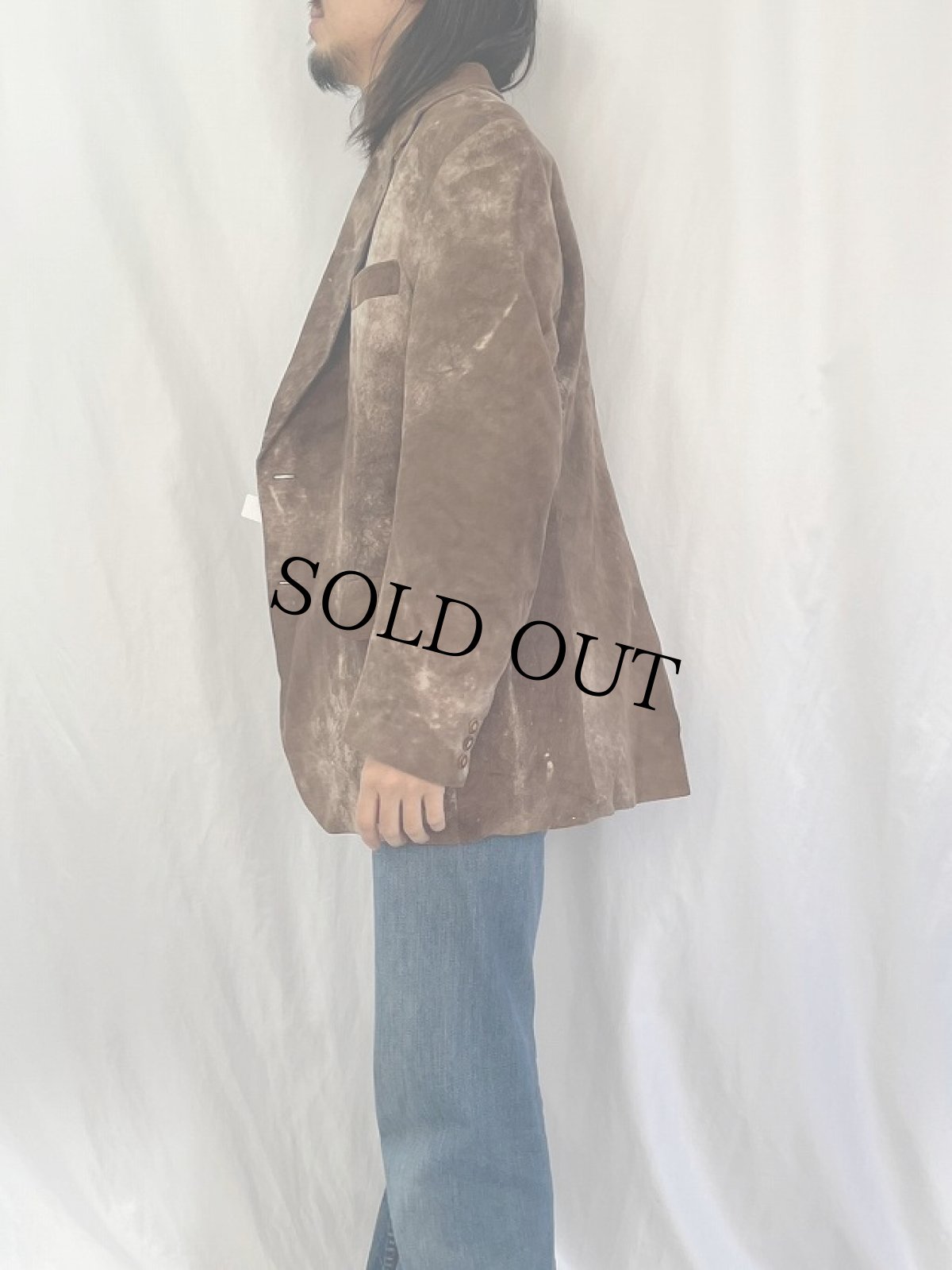 画像3: スエードレザー テーラードジャケット (3)