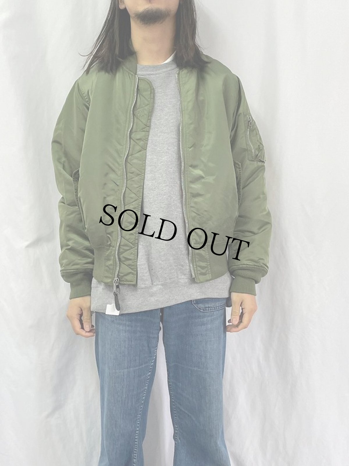 画像3: 民間品 ALPHA INDUSTRIES,INC. MA-1 フライトジャケット MEDIUM (3)