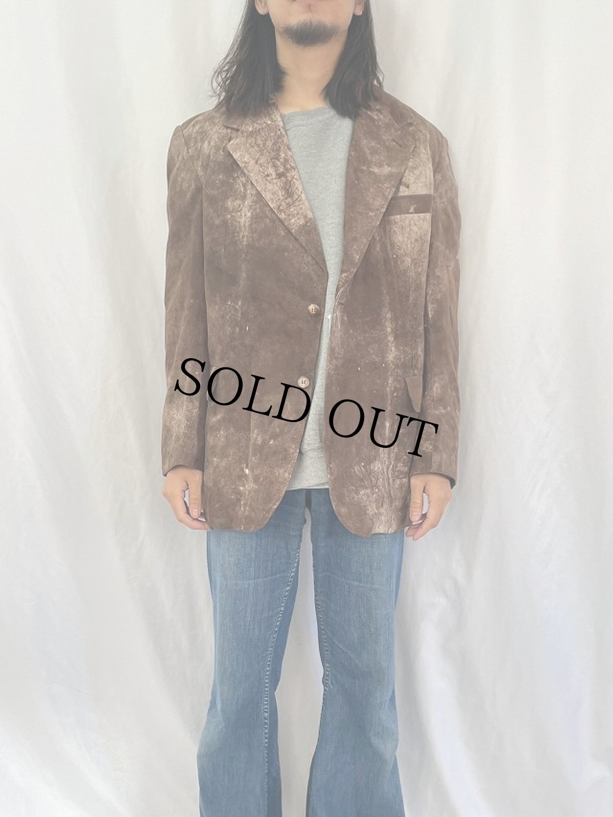 画像2: スエードレザー テーラードジャケット (2)