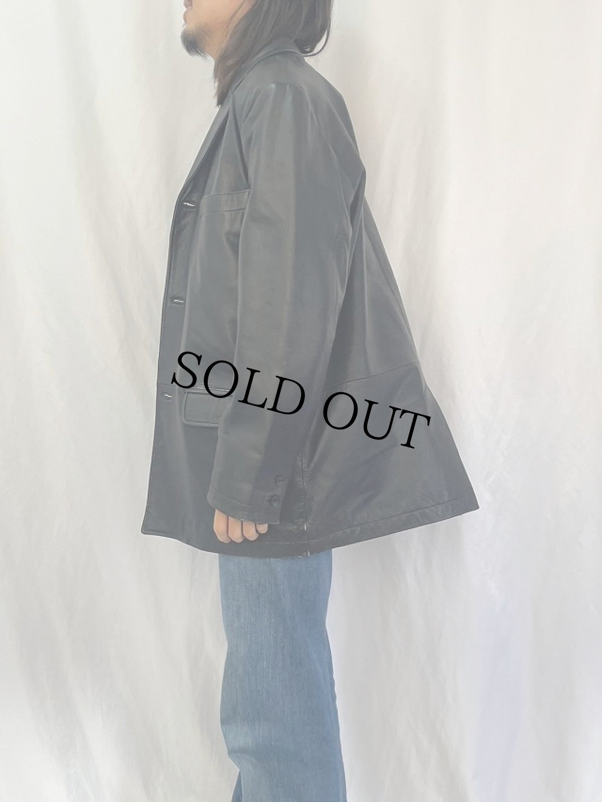 画像3: 80's〜 BOULEVARD CLUB レザーハーフコート L (3)