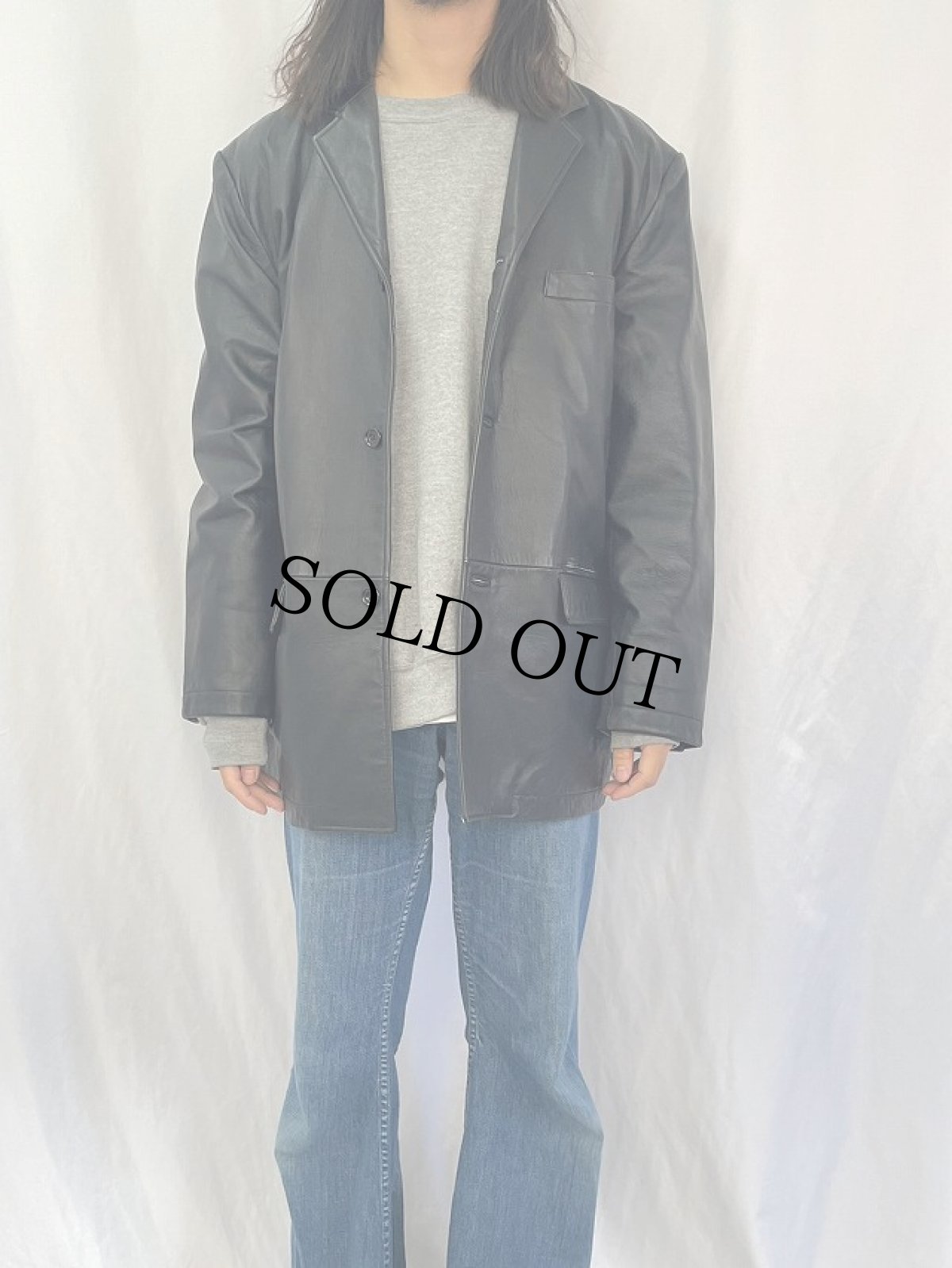 画像2: 80's〜 BOULEVARD CLUB レザーハーフコート L (2)