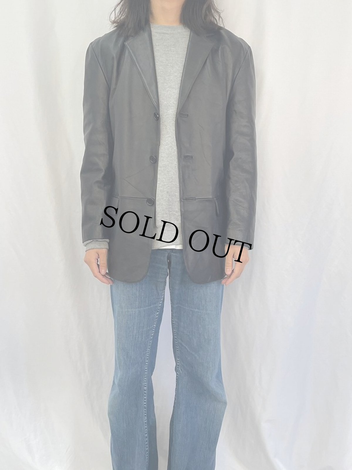 画像2: レザーテーラードジャケット (2)