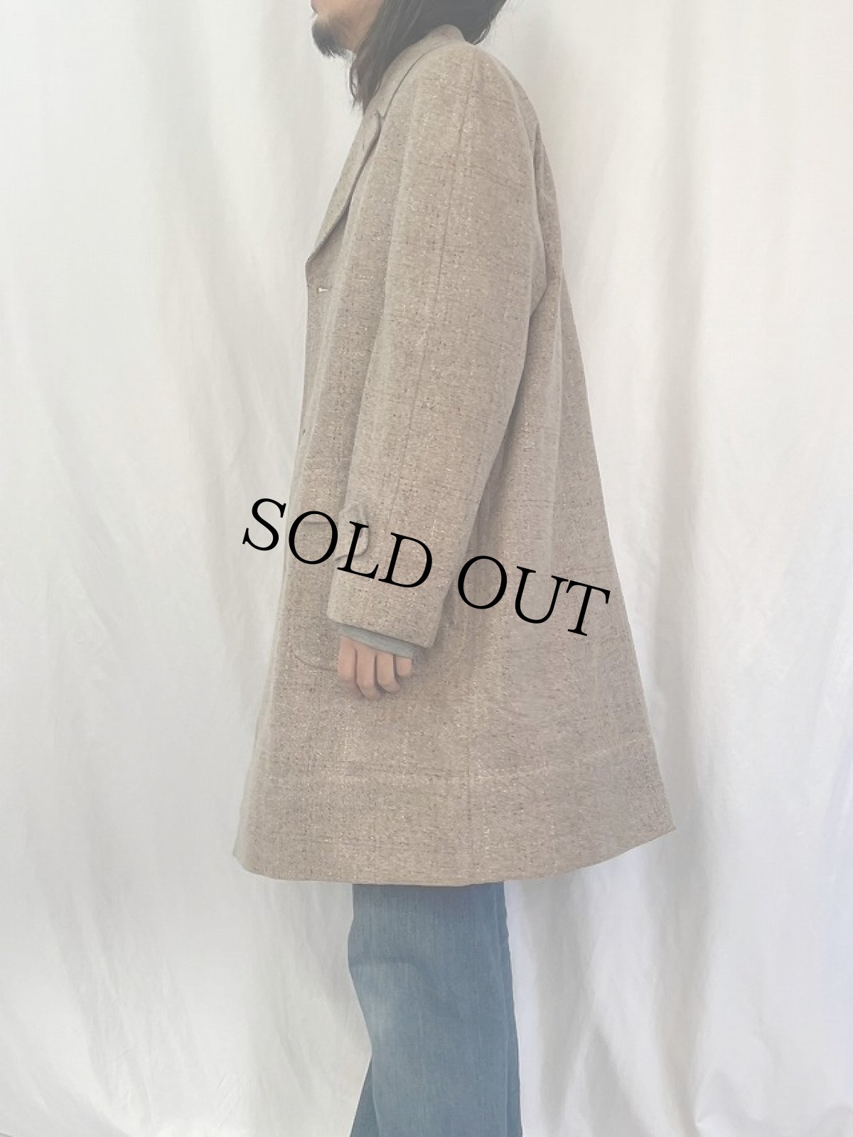 画像3: Adams CLOTHES チェック柄 チェスターコート 38 (3)