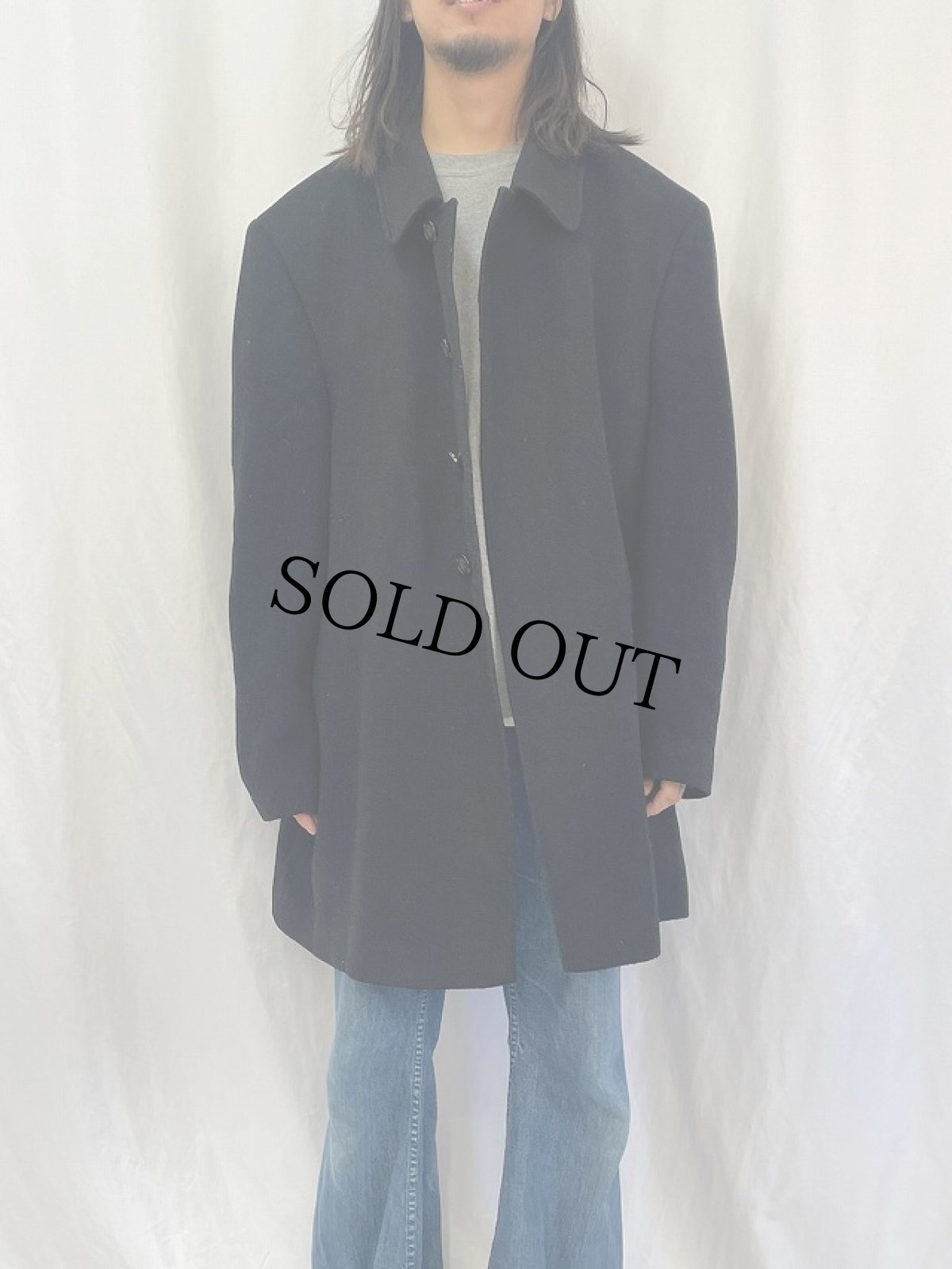 画像2: RALPH LAUREN ウール×ポリエステル ステンカラーコート (2)