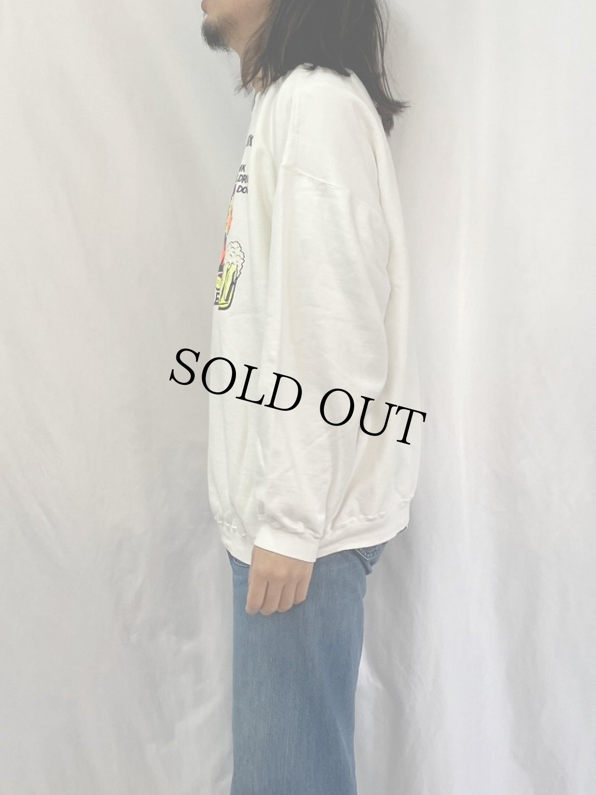 画像3: "I DON'T HAVE A DRINKING PROBLEM" タイガープリントスウェット (3)