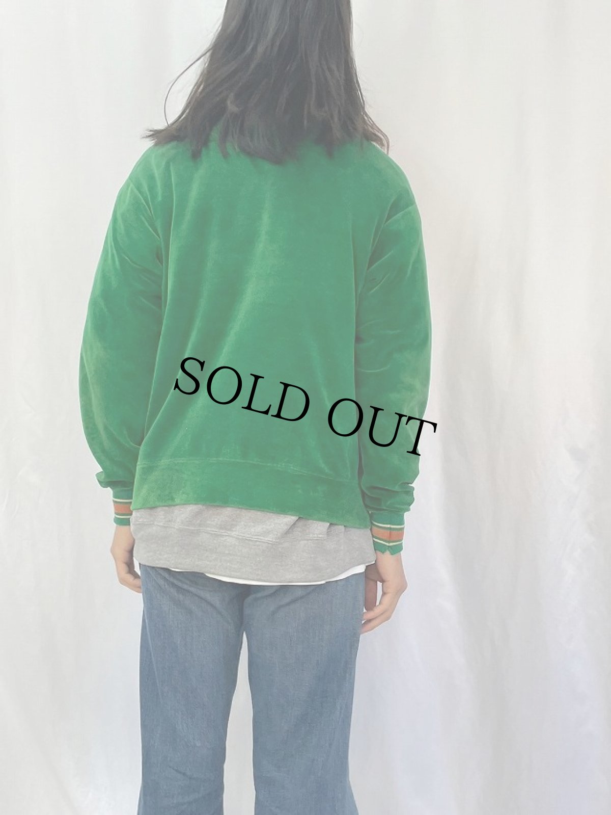 画像4: DUNLOP CANADA製 ベロアジップジャケット L (4)