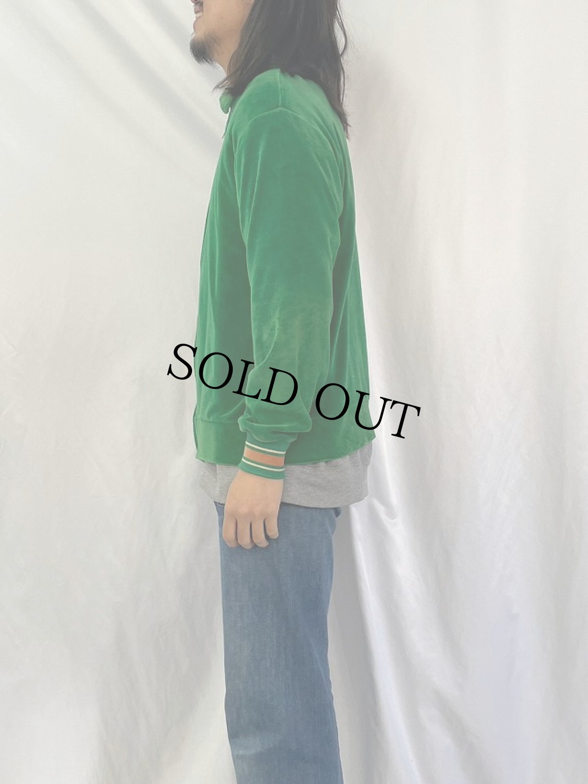 画像3: DUNLOP CANADA製 ベロアジップジャケット L (3)