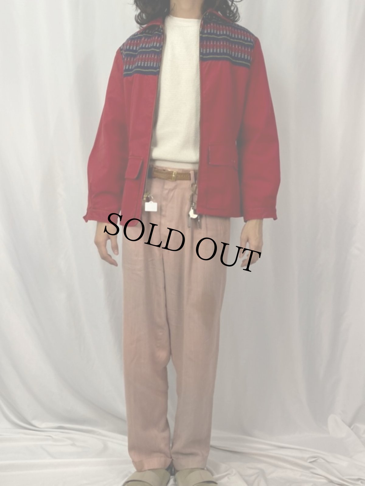 画像2: 50〜60's WHITE STAG 切り替えデザイン ジップジャケット (2)