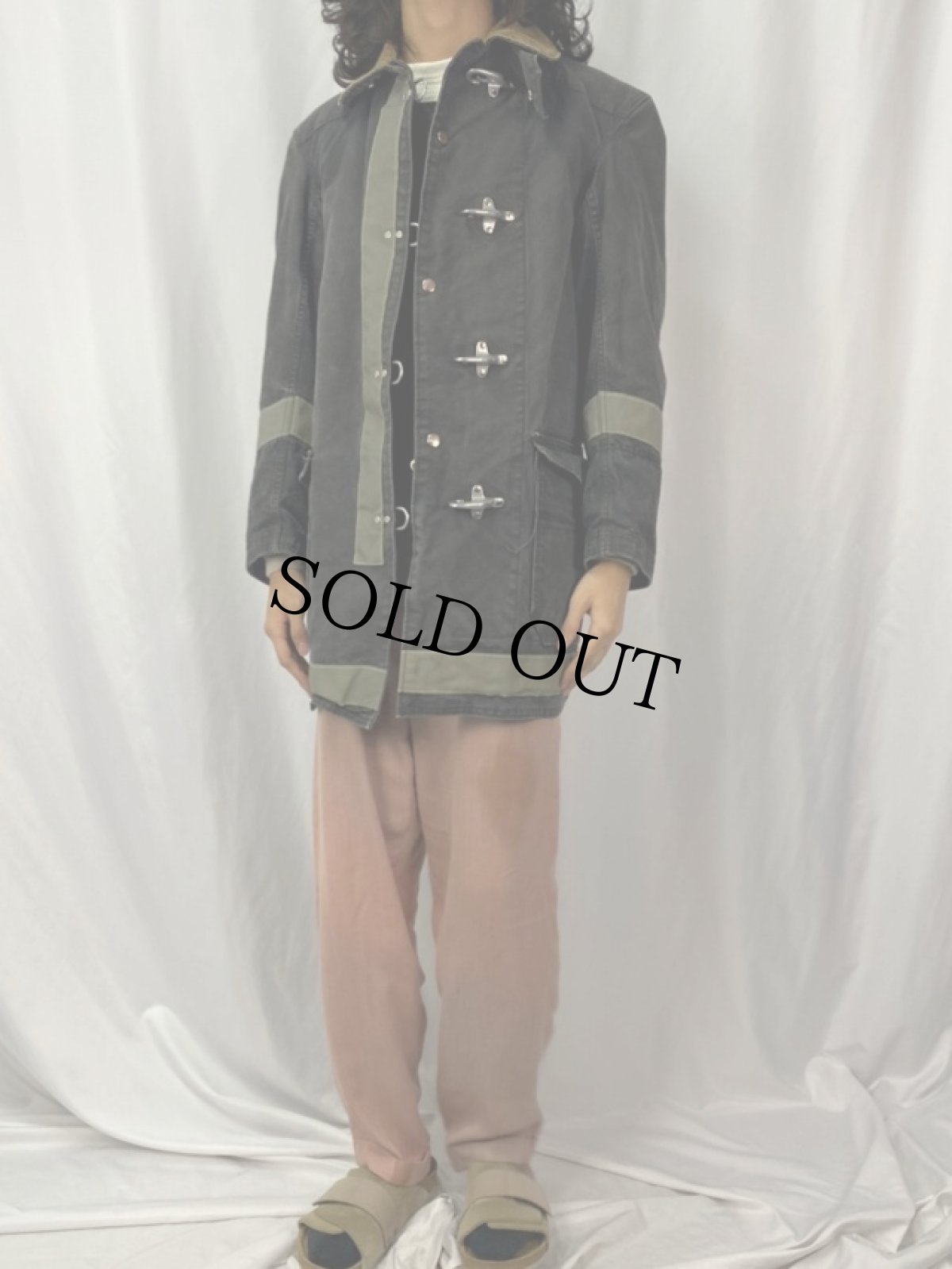 画像2: 70〜80's GLOBE USA製 ダックファイヤーマンジャケット 36 (2)