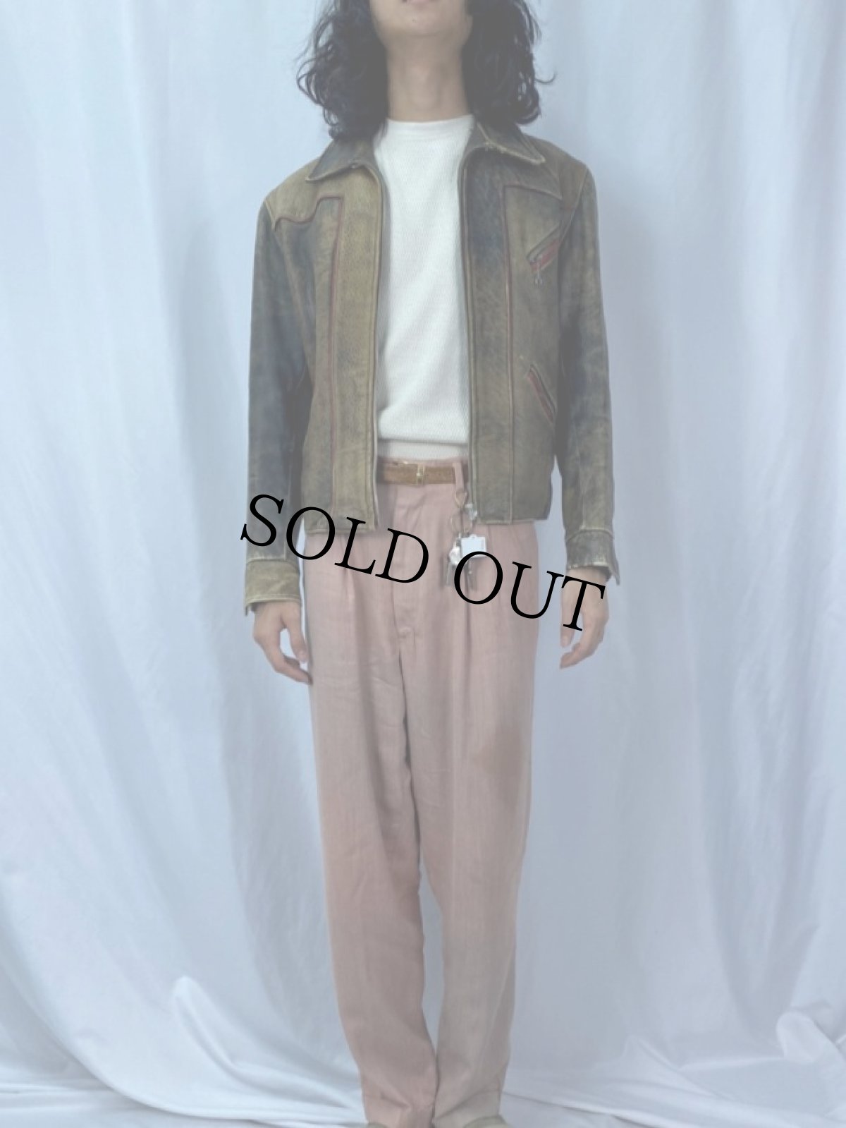 画像2: 50's Perfect Leather Garment Co. パンチングレザージャケット (2)