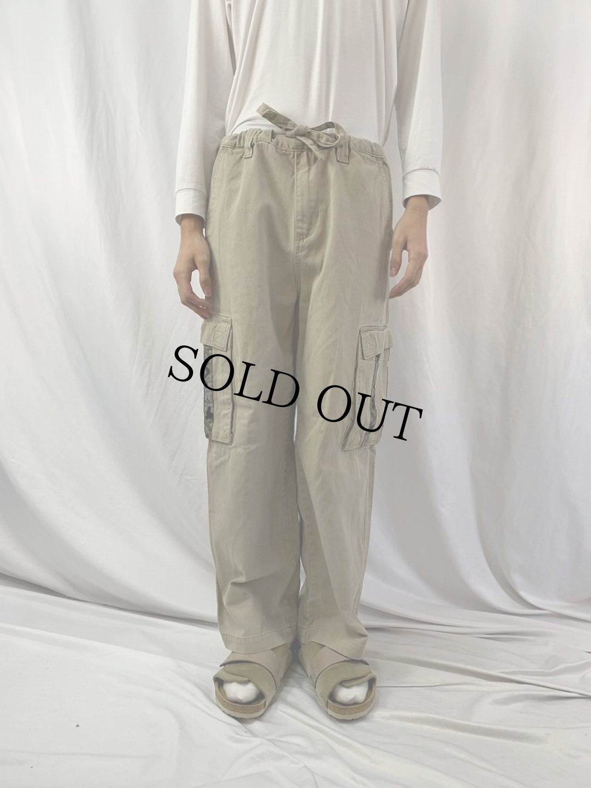 画像2: 切り替えデザイン カーゴパンツ S (2)