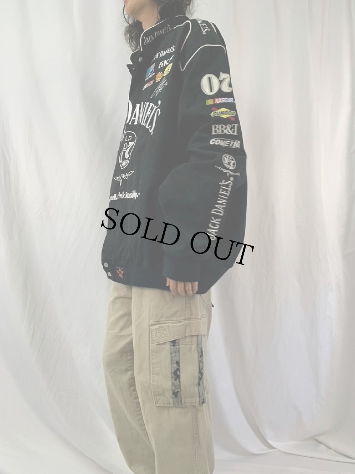 画像3: JH DESIGN "JACK DANIEL'S" ワッペン×刺繍レーシングジャケット 3XL (3)