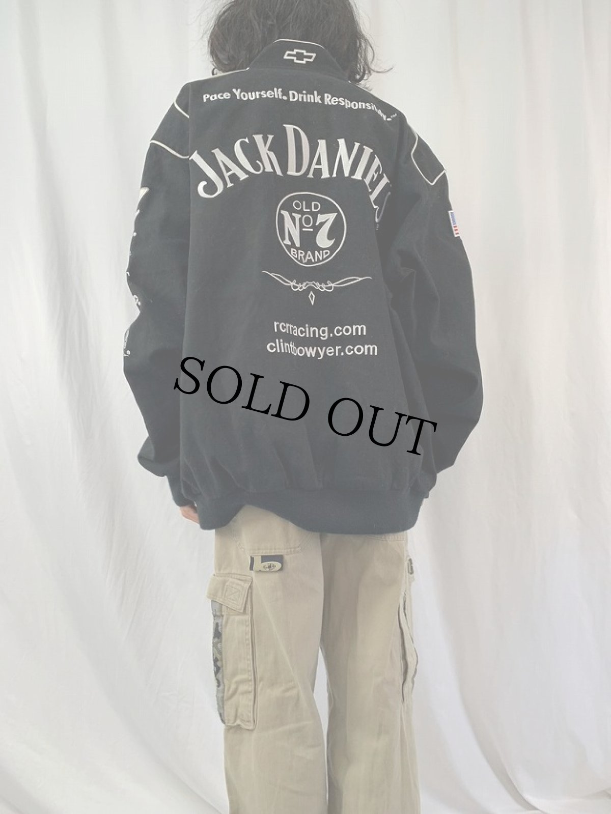 画像4: JH DESIGN "JACK DANIEL'S" ワッペン×刺繍レーシングジャケット 3XL (4)
