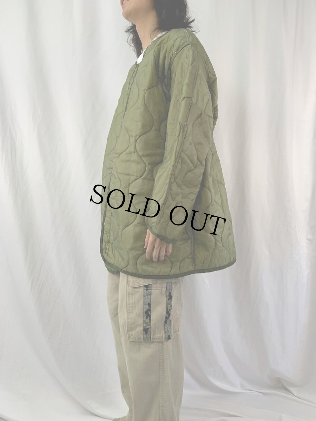 画像3: 80's U.S.ARMY キルティングライナージャケット LARGE (3)