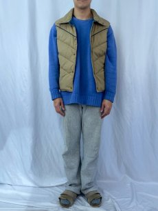 画像2: 70's Woolrich USA製 コットンポリ ダウンベスト M (2)