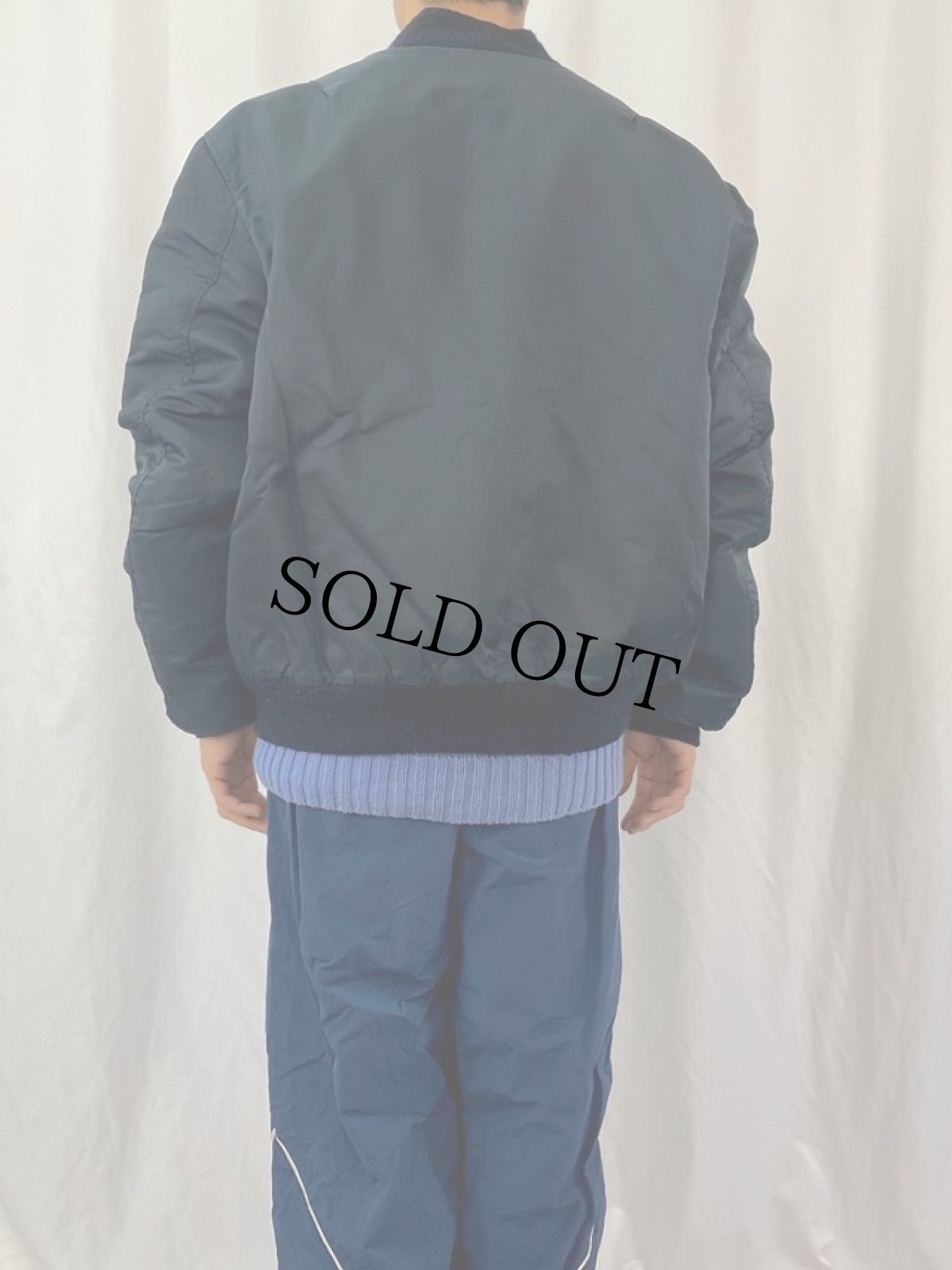 画像5: 民間用 90's U.S.AIR FORCE SPIEWAK "MA-1 E-TYPE" フライトジャケット NAVY SIZE48 (5)