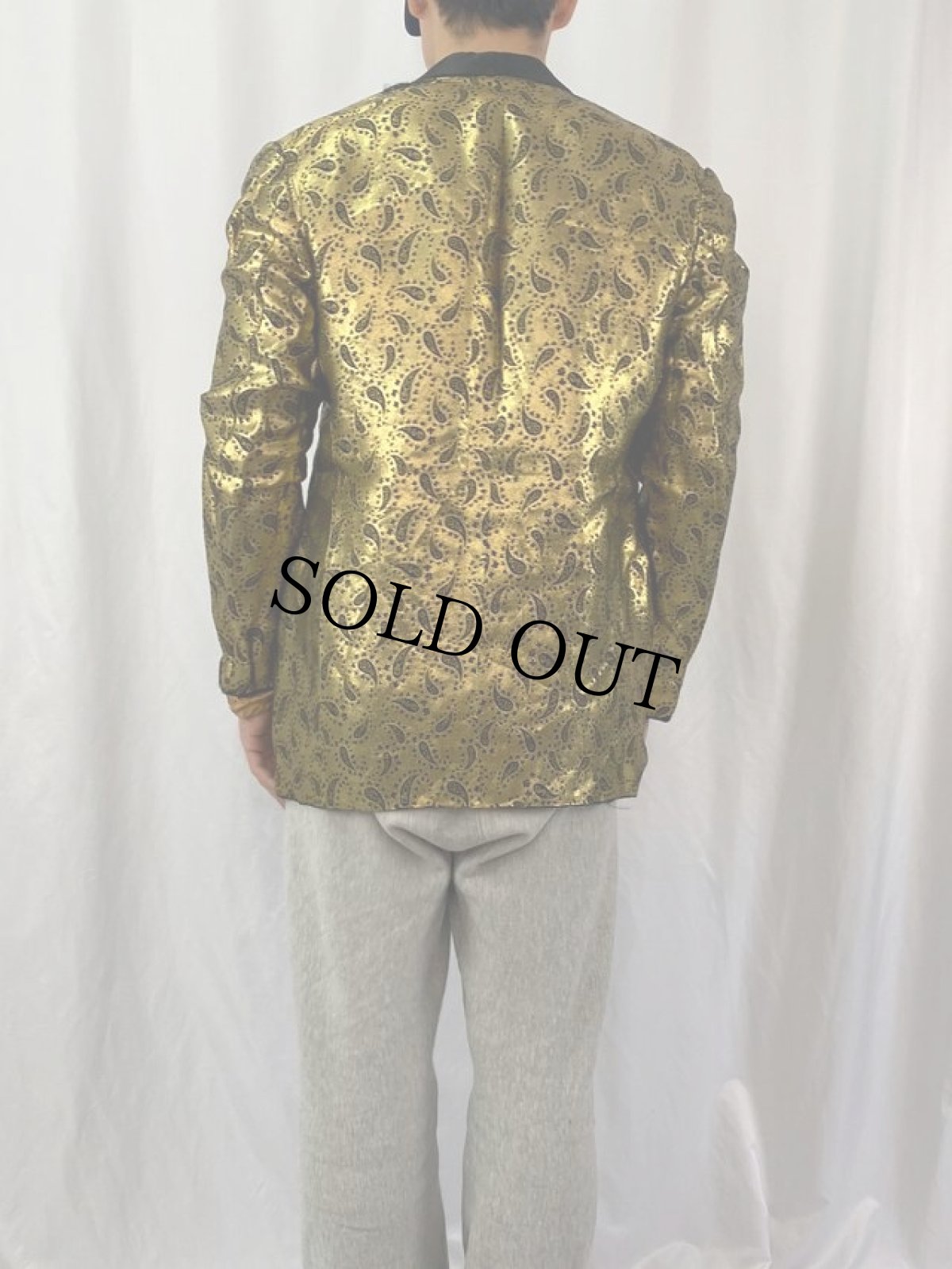 画像4: 60's ペイズリー柄 テーラードジャケット (4)