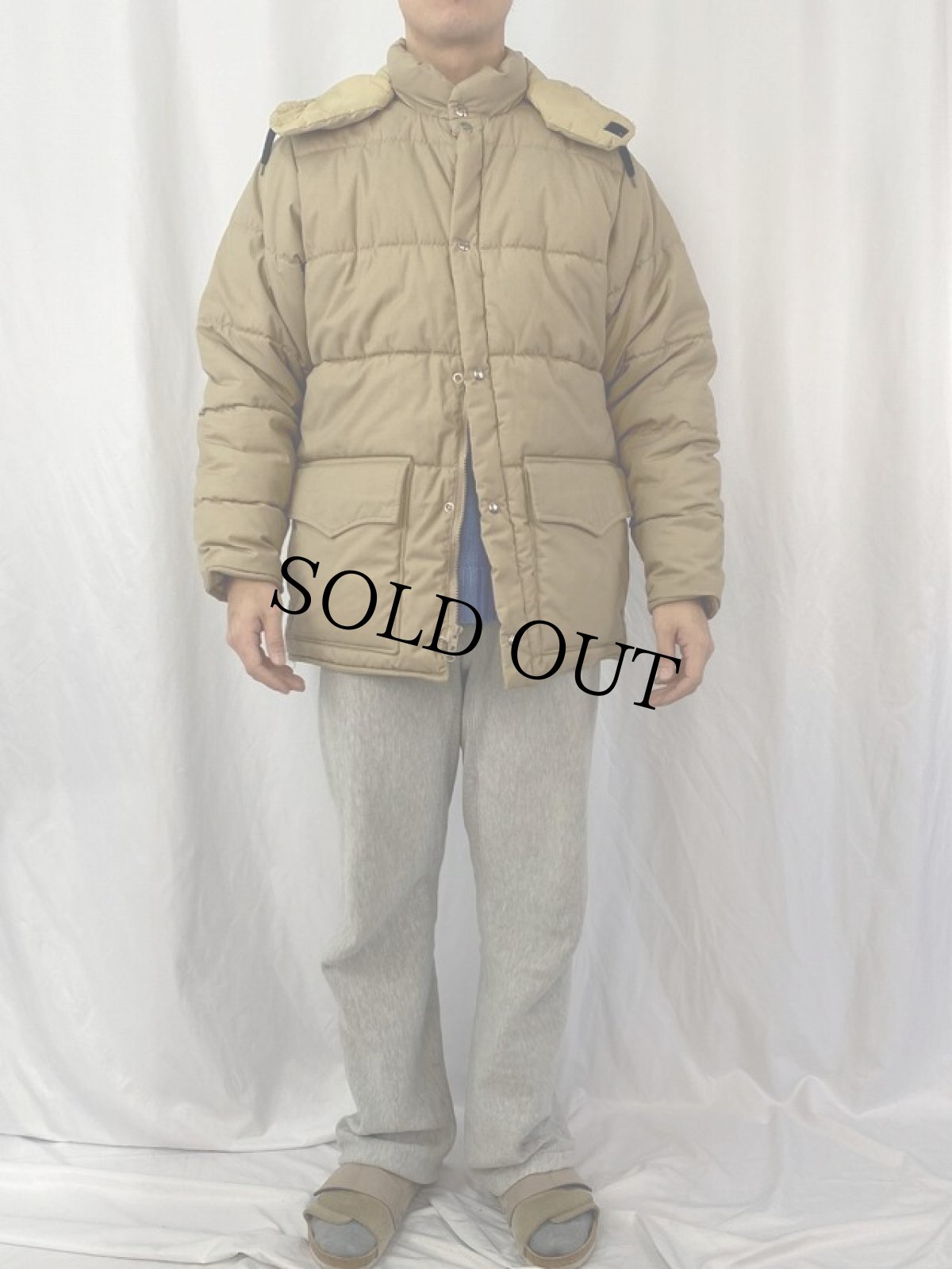 画像2: 70's Woolrich 中綿入りジャケット M (2)