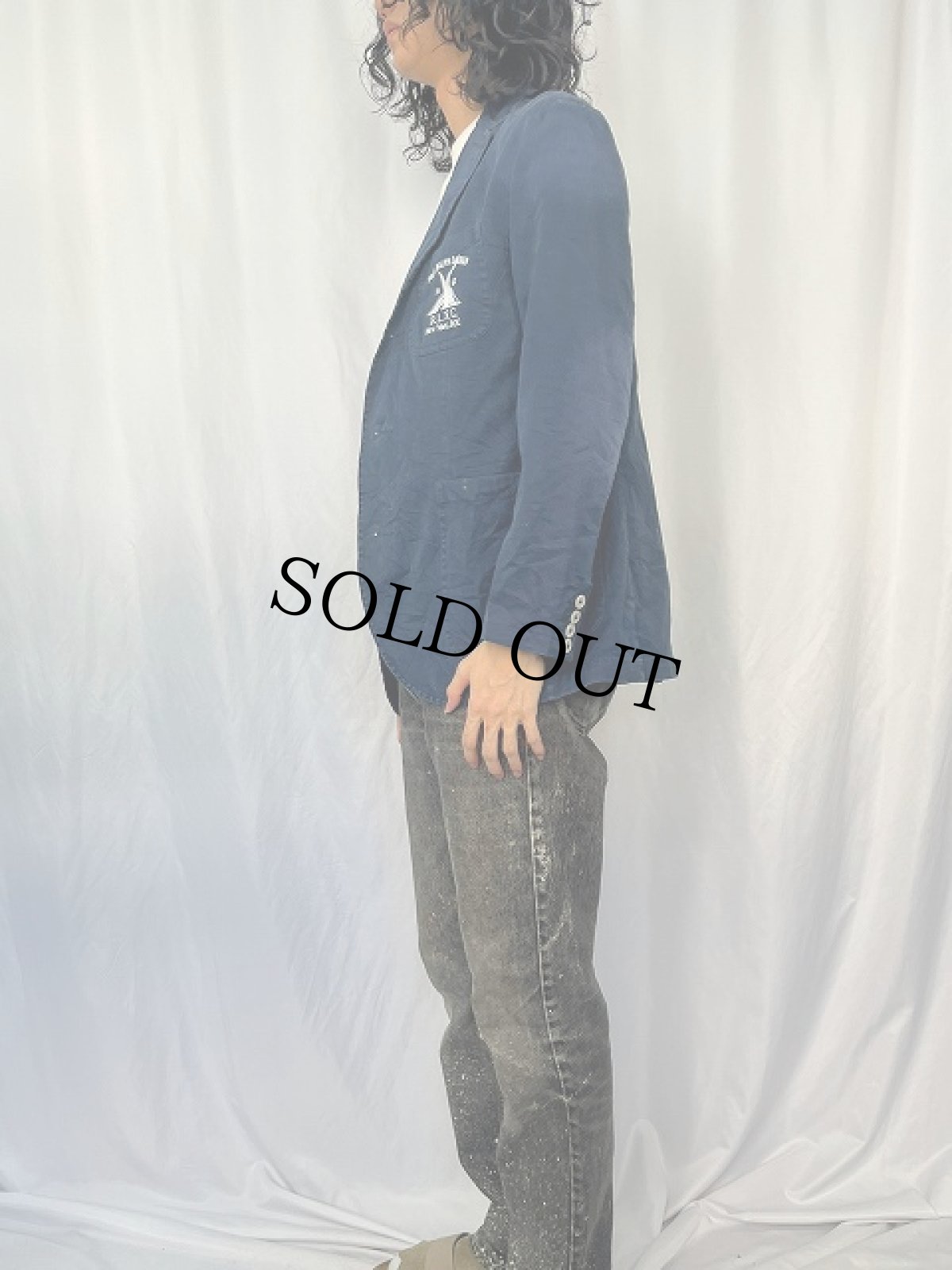 画像3: POLO Ralph Lauren 刺繍入り コットンテーラードジャケット M (3)