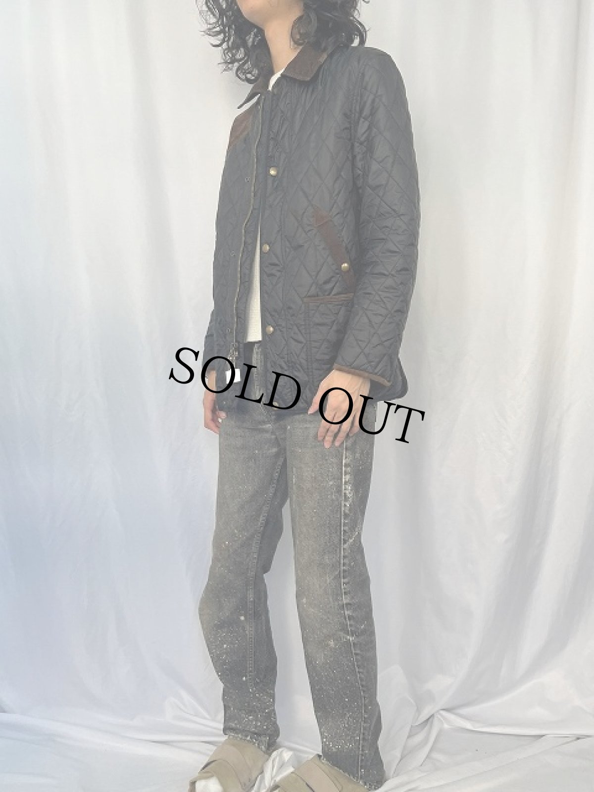 画像3: POLO Ralph Lauren スエード切り替え キルティングジャケット (3)