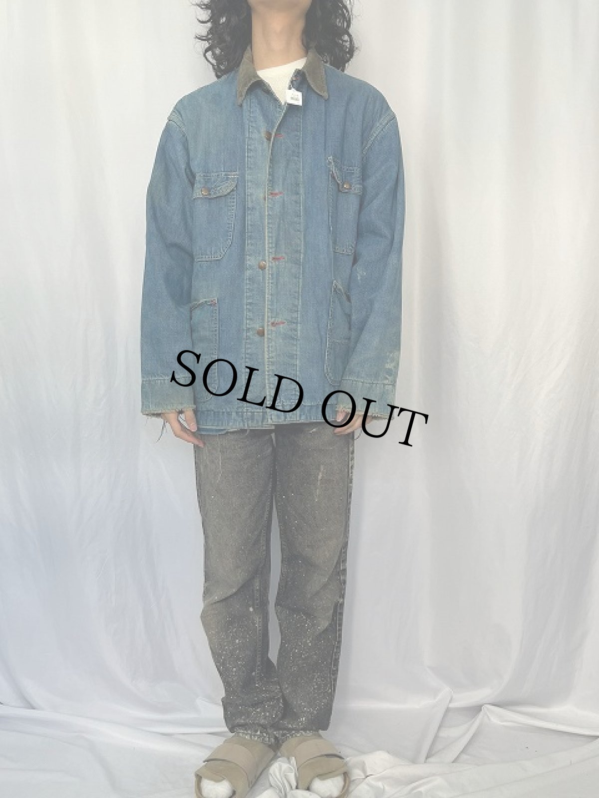 画像2: 70's BIGMAC キルティングライナー デニムハンティングジャケット (2)