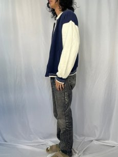 画像3: 90's GAP リブボーダー ジップスウェットジャケット S (3)