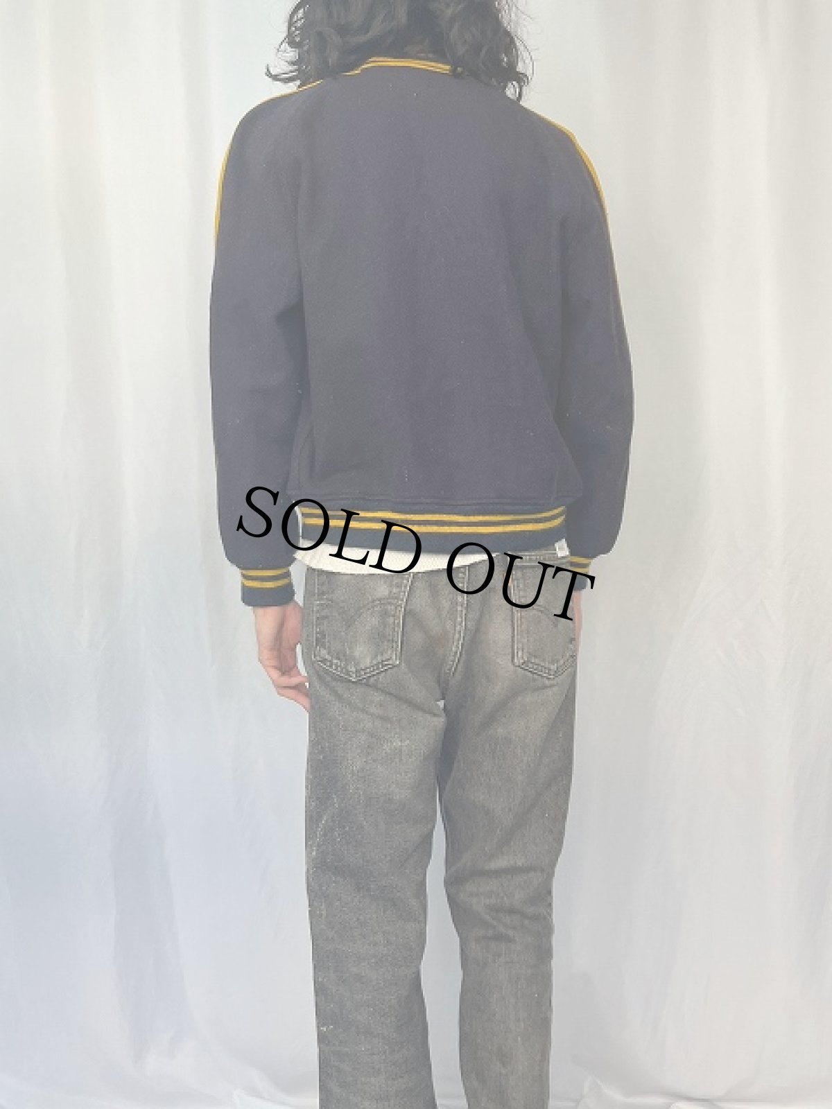 画像4: 60's "V.F.W" ワッペン付き ウールスタジャン M (4)