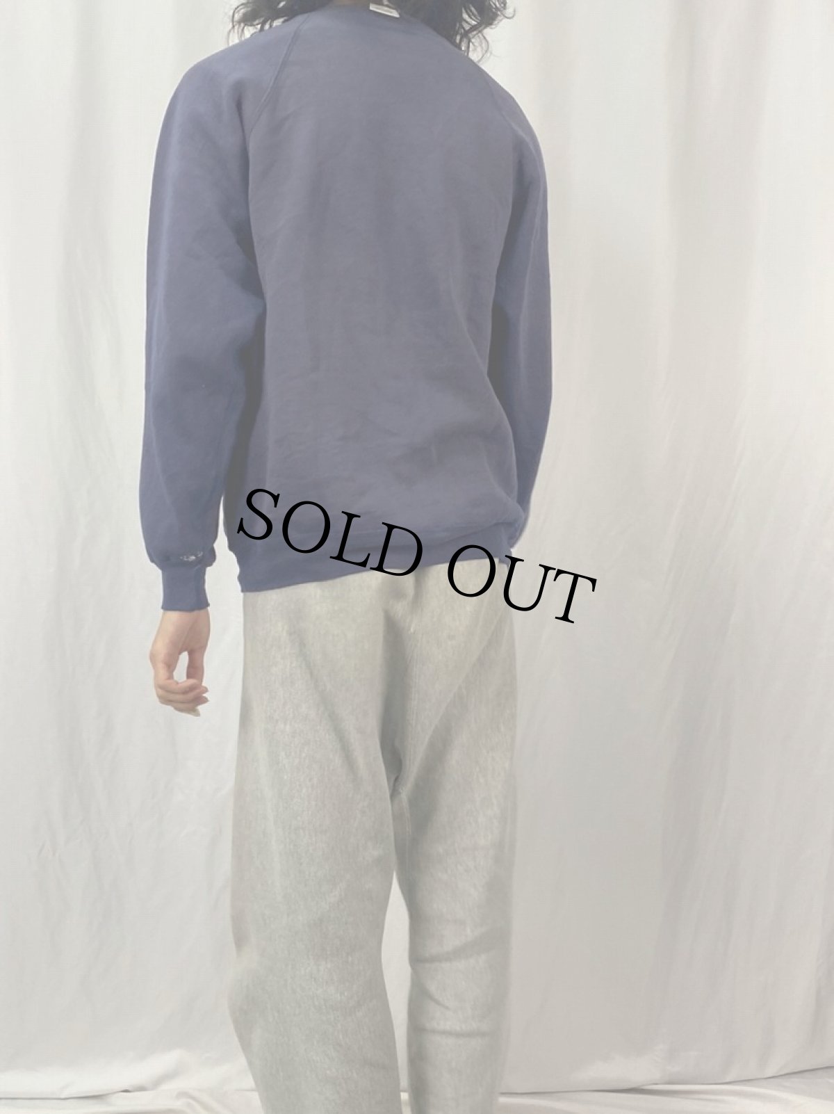 画像4: 80's USA製 "MICHIGAN" プリントラグランスウェット L (4)