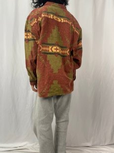 画像4: 90's ORVIS ネイティブ柄 コットンシャツ L (4)