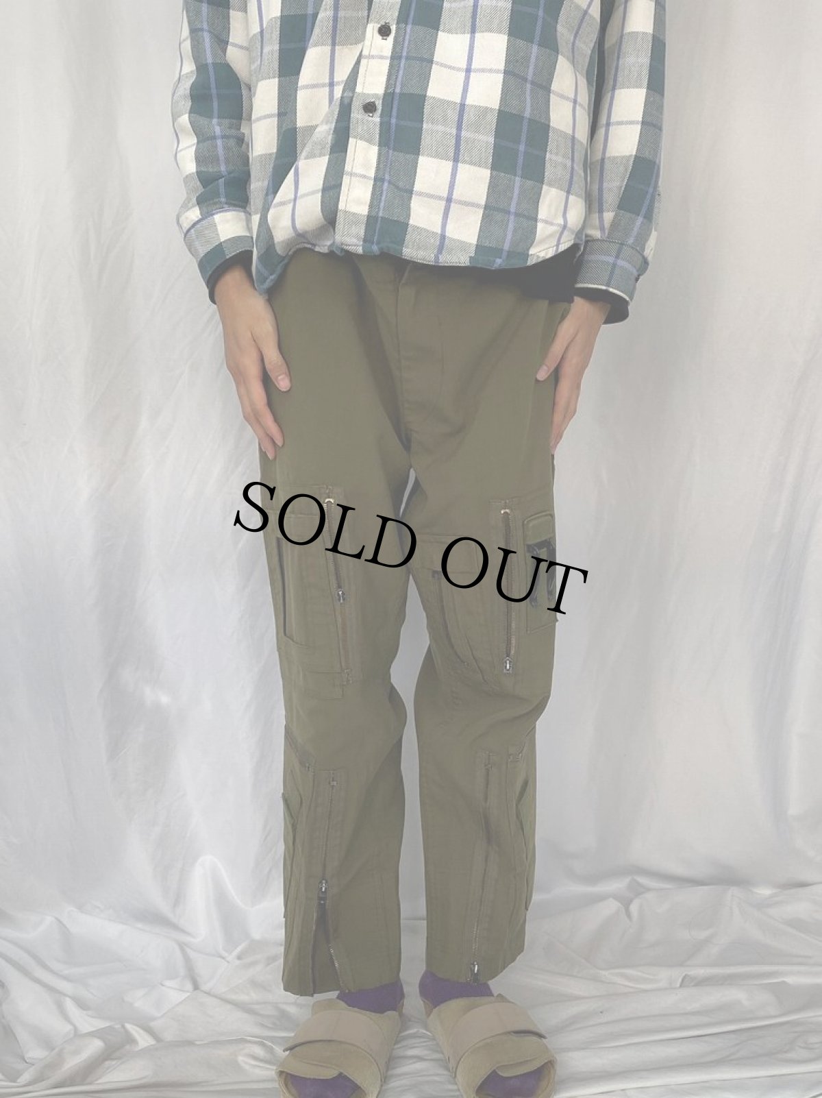 画像2: 90's ROYAL CANADIAN AIR FORCE ヘリクルーパンツ W36 (2)