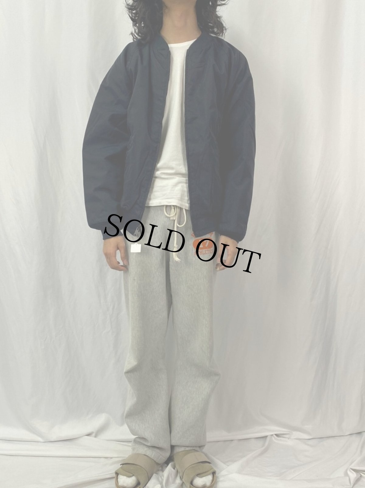 画像2: 90's Blauer USA製 キルティングライナー ジップジャケット L (2)