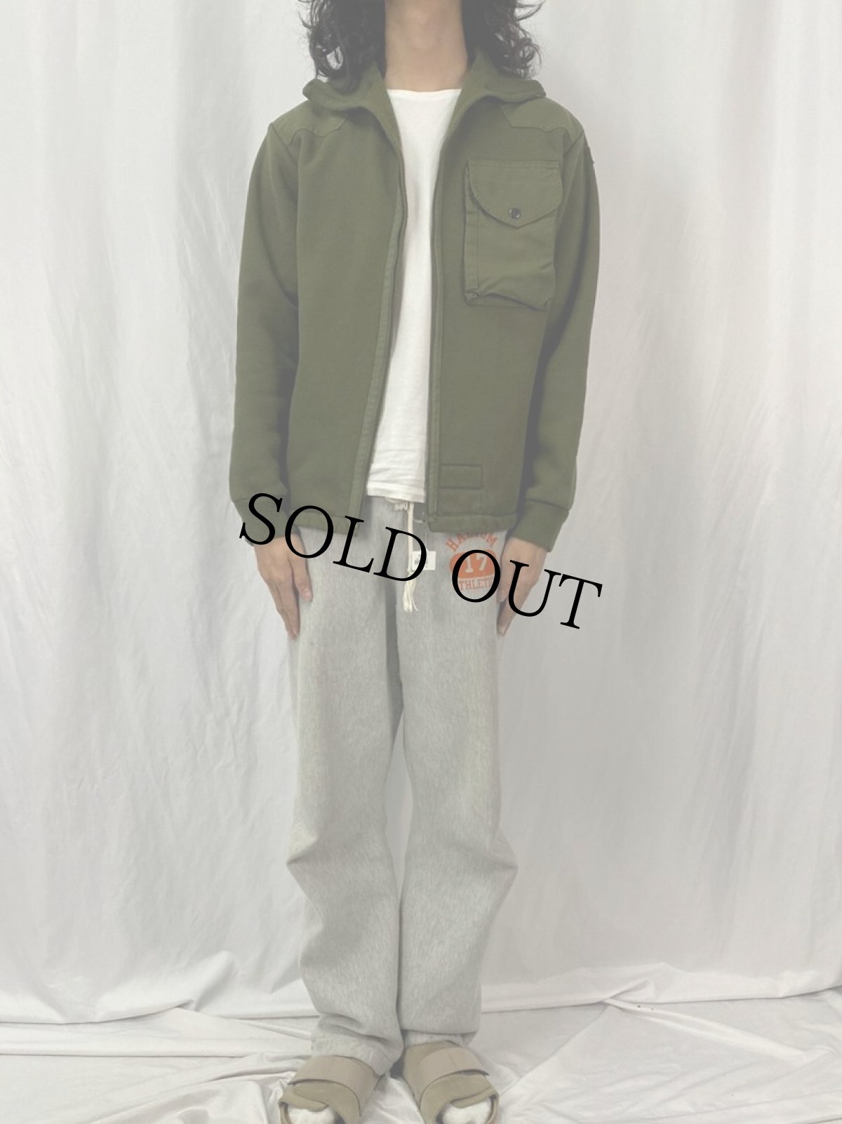 画像2: 90's CANADIAN ARMY ジップアップ フリースジャケット (2)