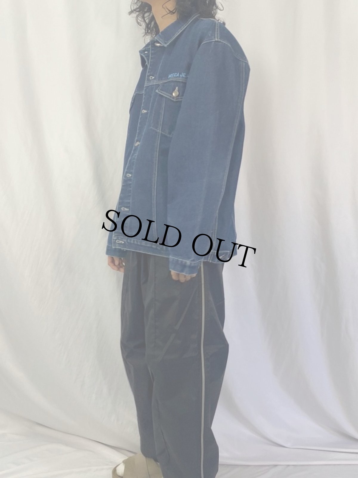 画像3: Mecca Jeans 刺繍入り デニムジャケット XL (3)