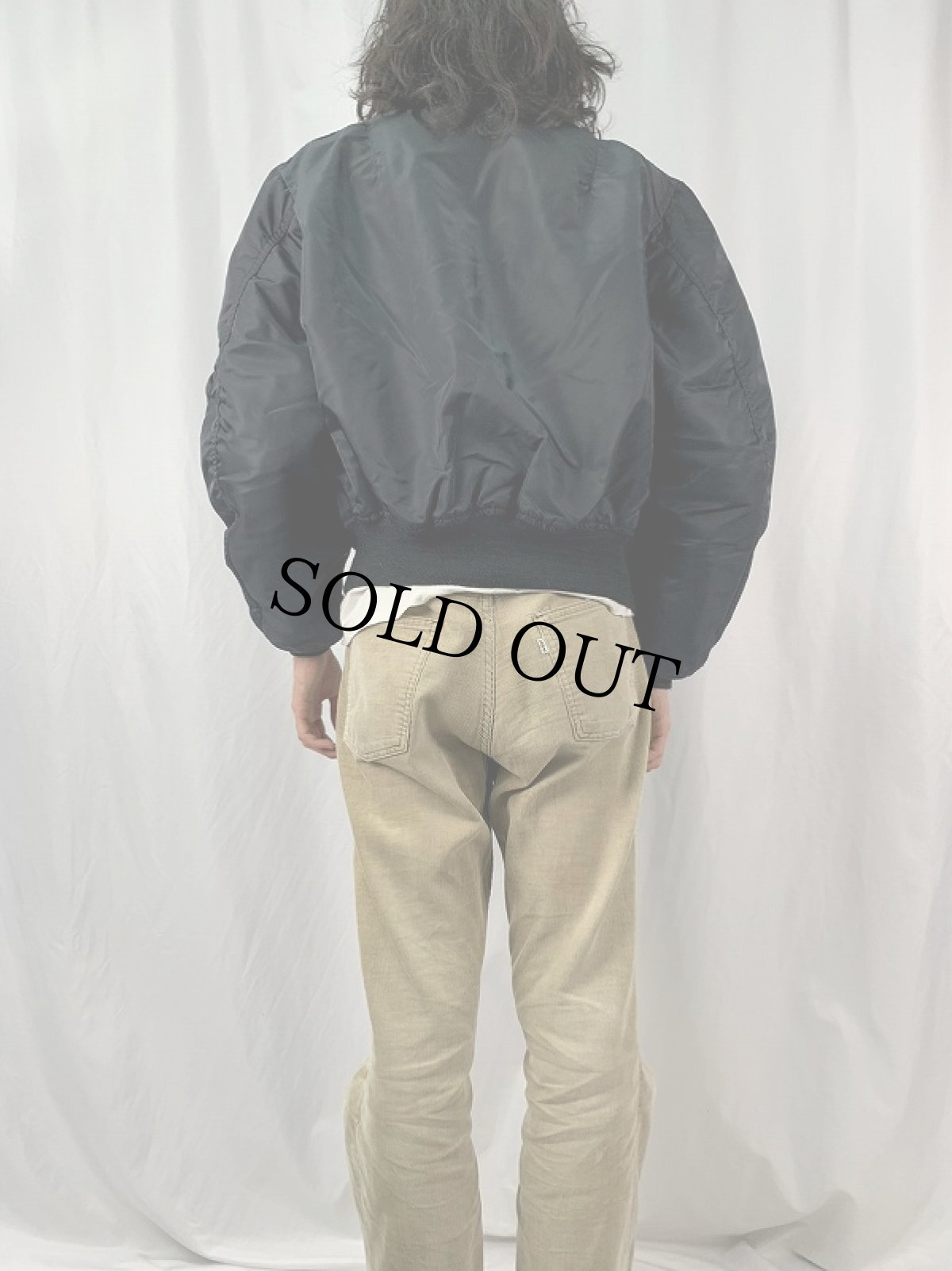 画像5: 民間用 90's USA製 ワッペン付き MA-1 フライトジャケット MEDIUM (5)