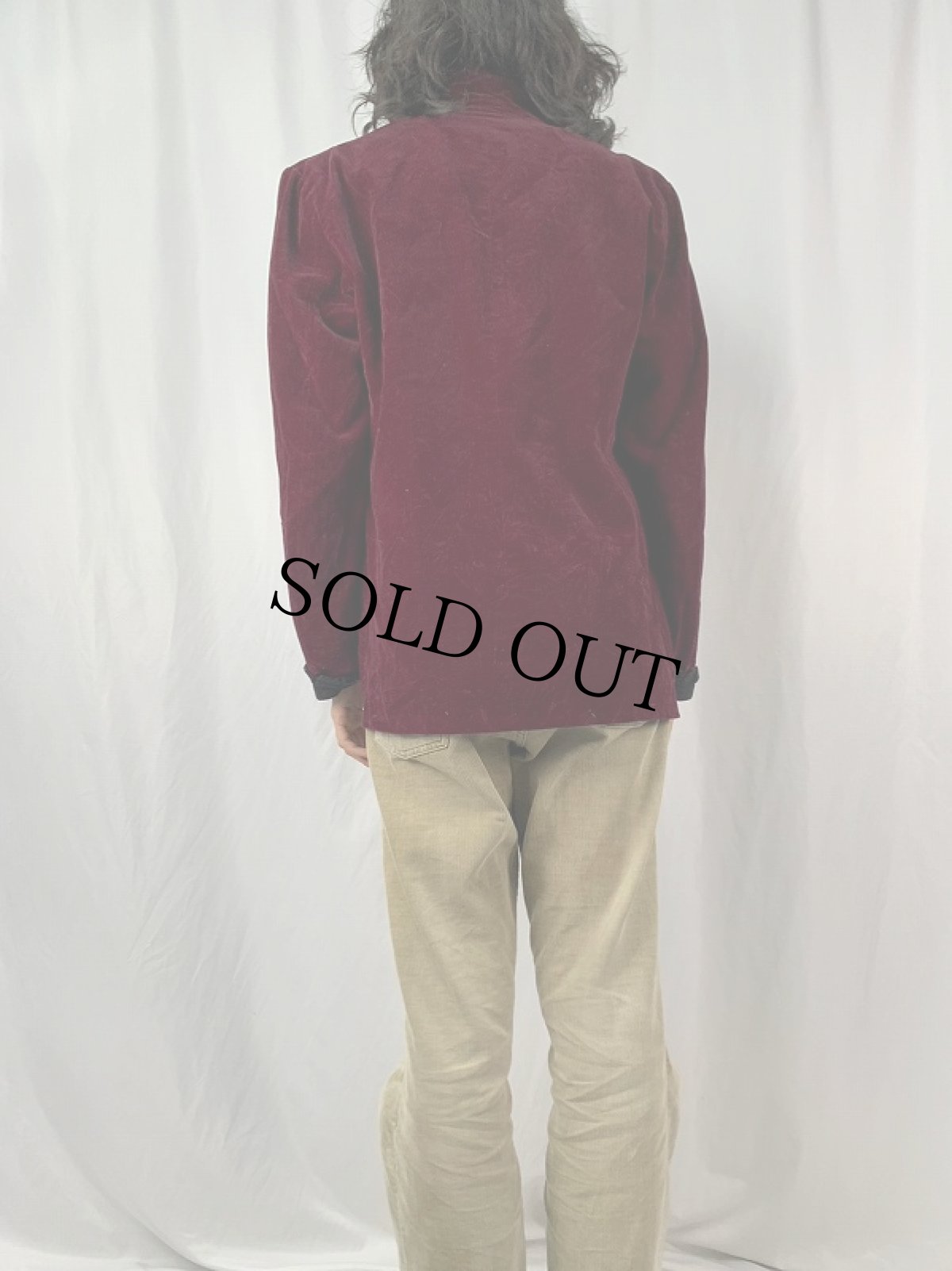 画像4: 50's Bonnington ベロアスモーキングジャケット SIZE42 (4)