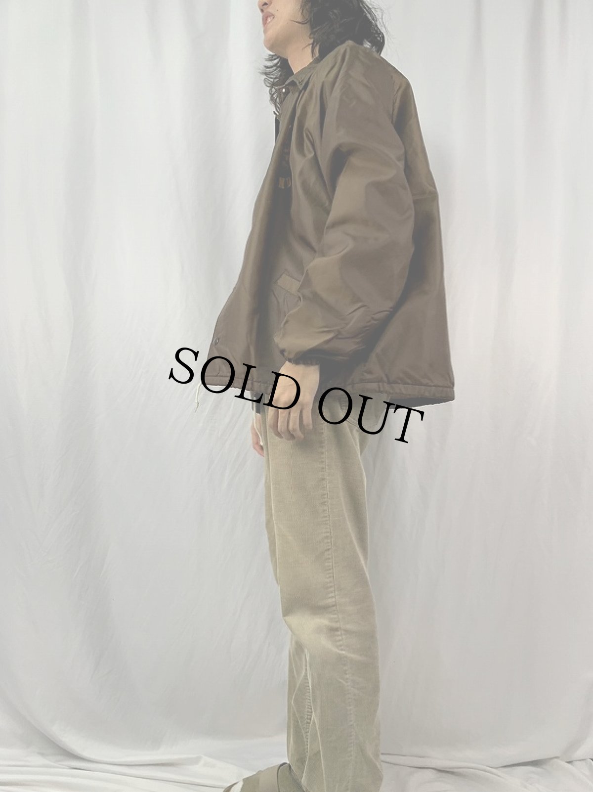 画像3: 60's NEFF USA製 チェーン刺繍 ナイロンコーチジャケット XL (3)