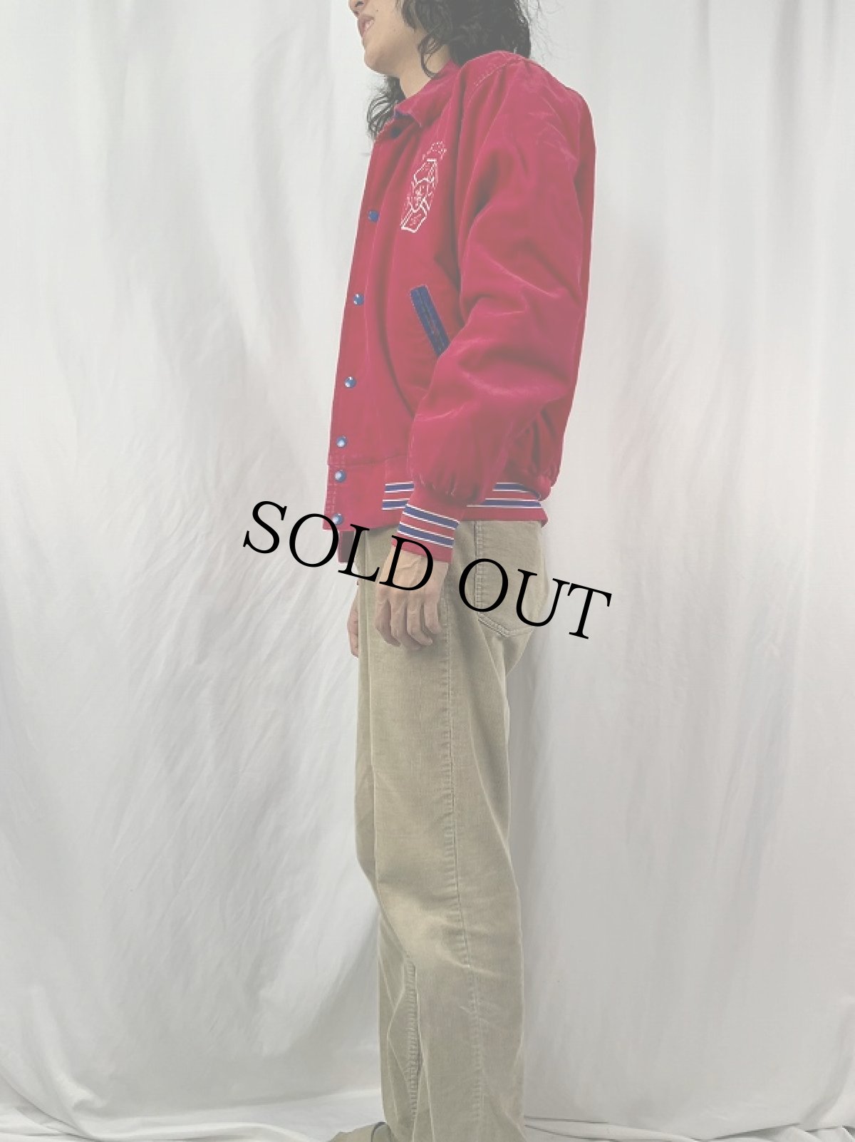 画像3: 80's WEST WIND USA製 刺繍入り コーデュロイスタジャン L (3)