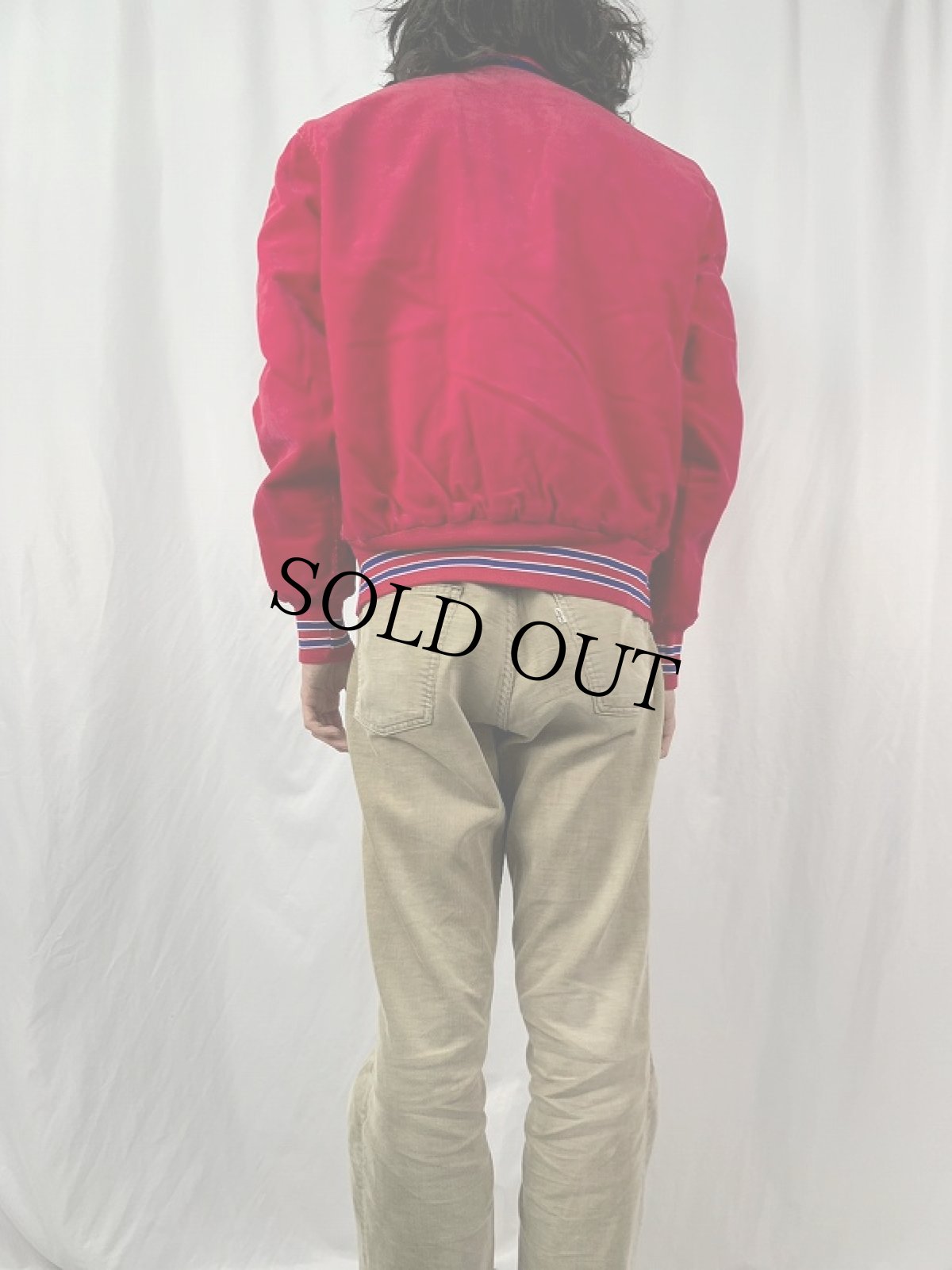 画像4: 80's WEST WIND USA製 刺繍入り コーデュロイスタジャン L (4)