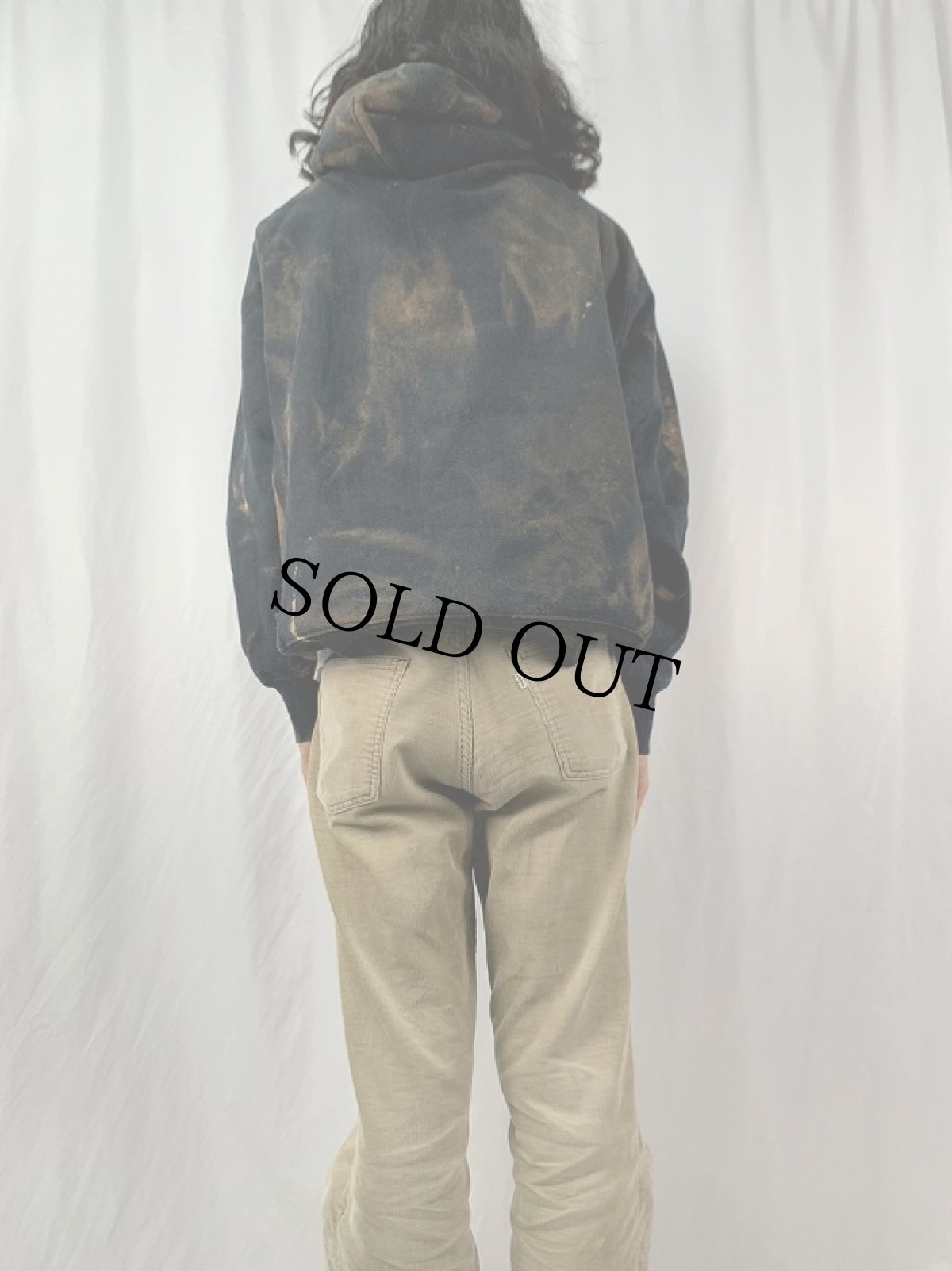 画像4: Champion REVERSE WEAVE ロゴワッペン付き タイダイ染めスウェットフーディー (4)